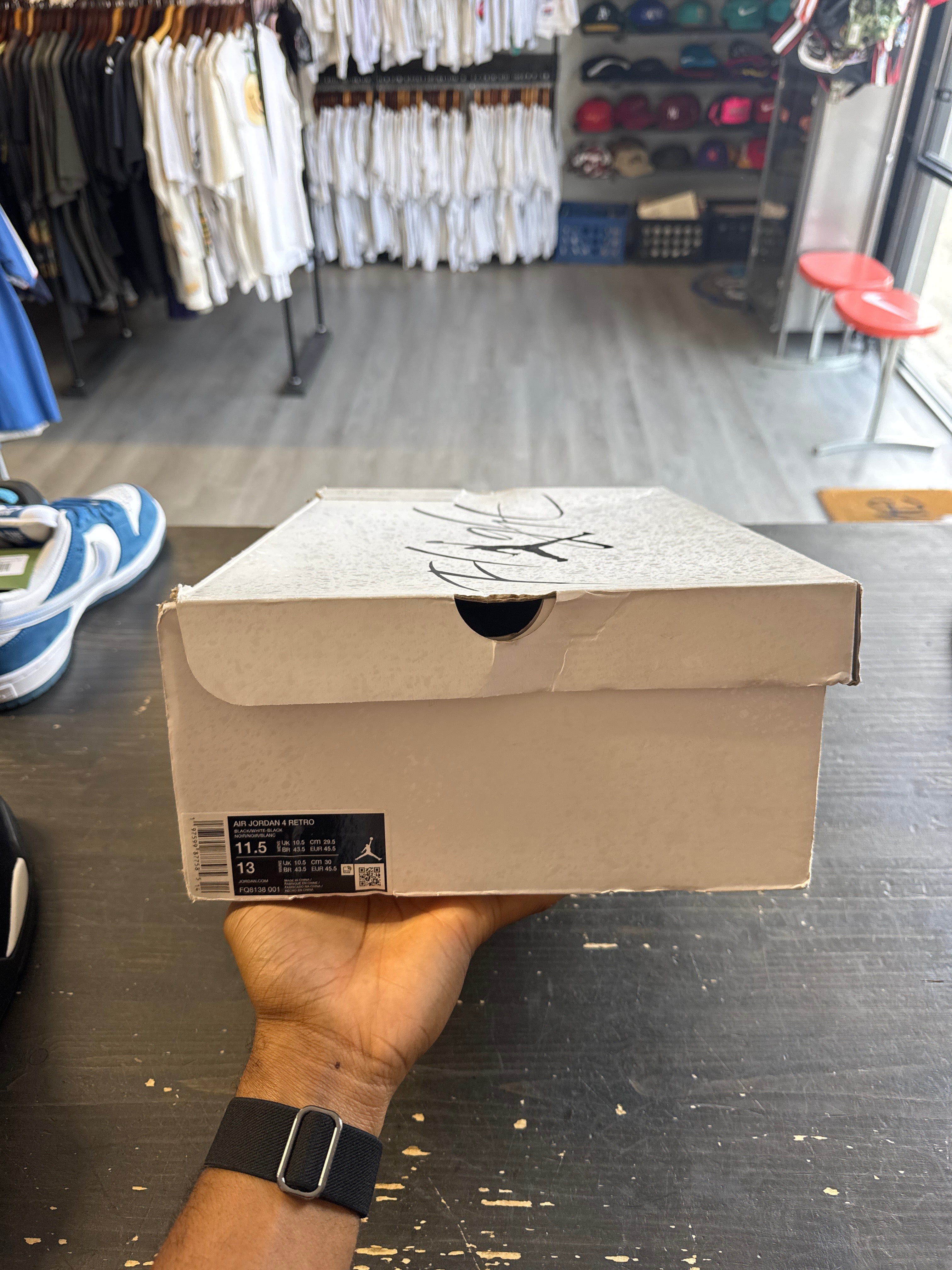Pre-owned Jordan Retro 4 White Thunder