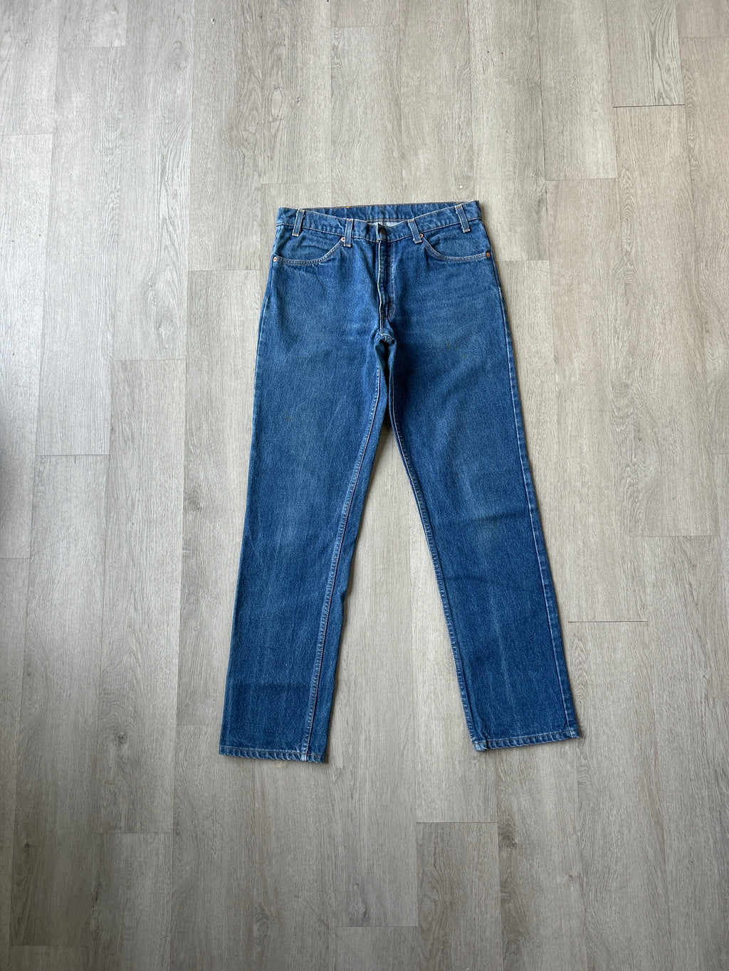 Vintage Levi’s 506 Orange Tab Regular Fit Dark Washed Blue Denim Jeans