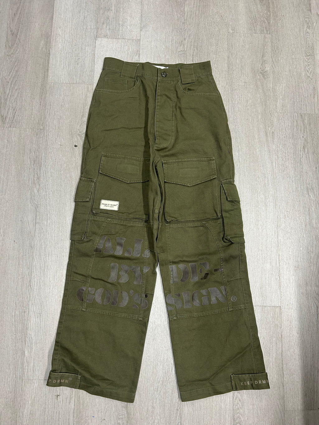Dreams Triumph Olive Green Military Print Pants
