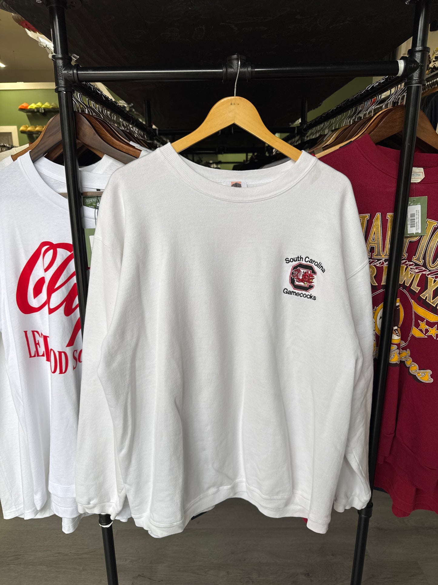 Vintage University Of South Carolina Gamecocks Embroidered Sweatshirt