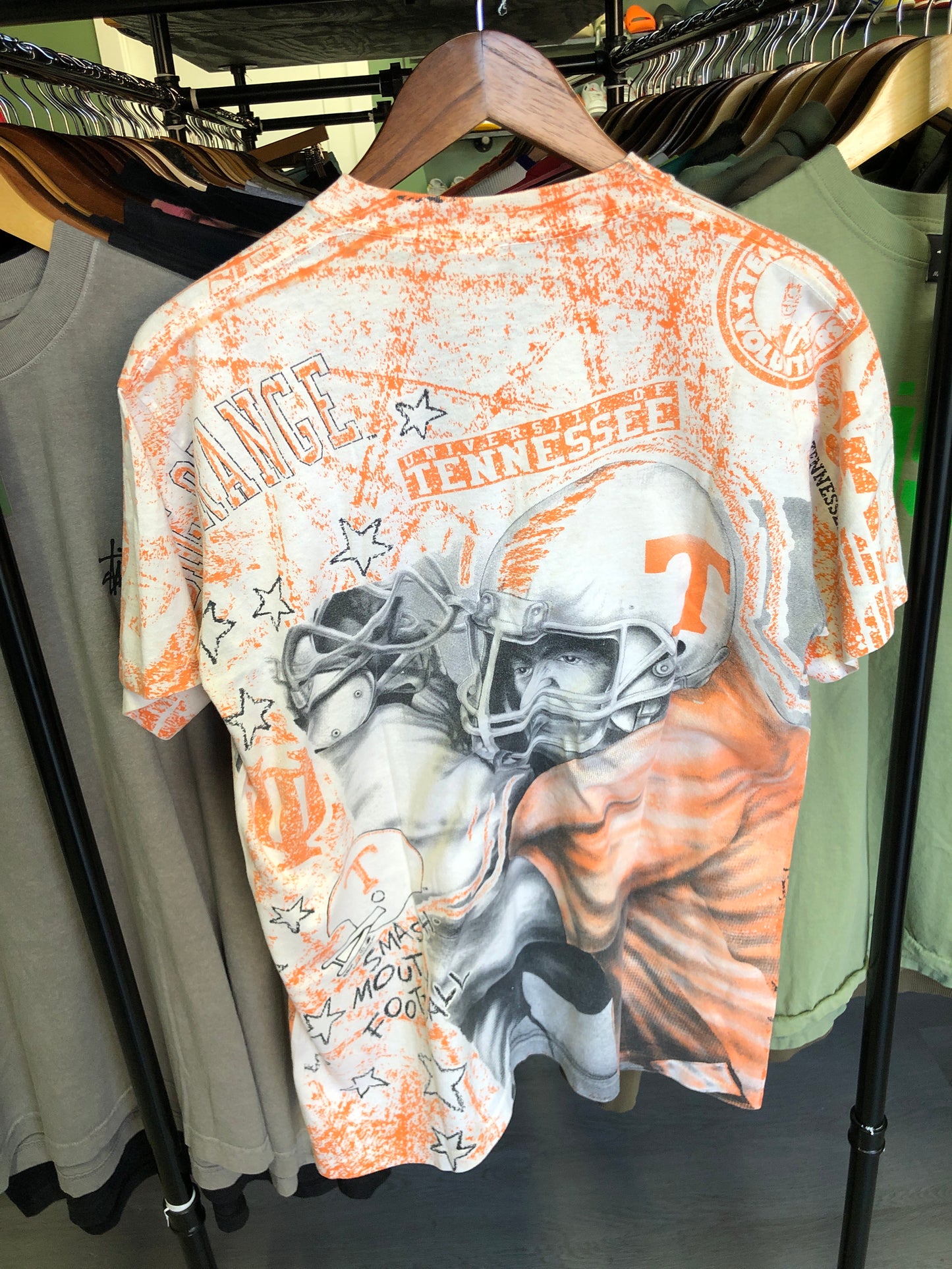 Vintage Tennessee Football Allover Tee