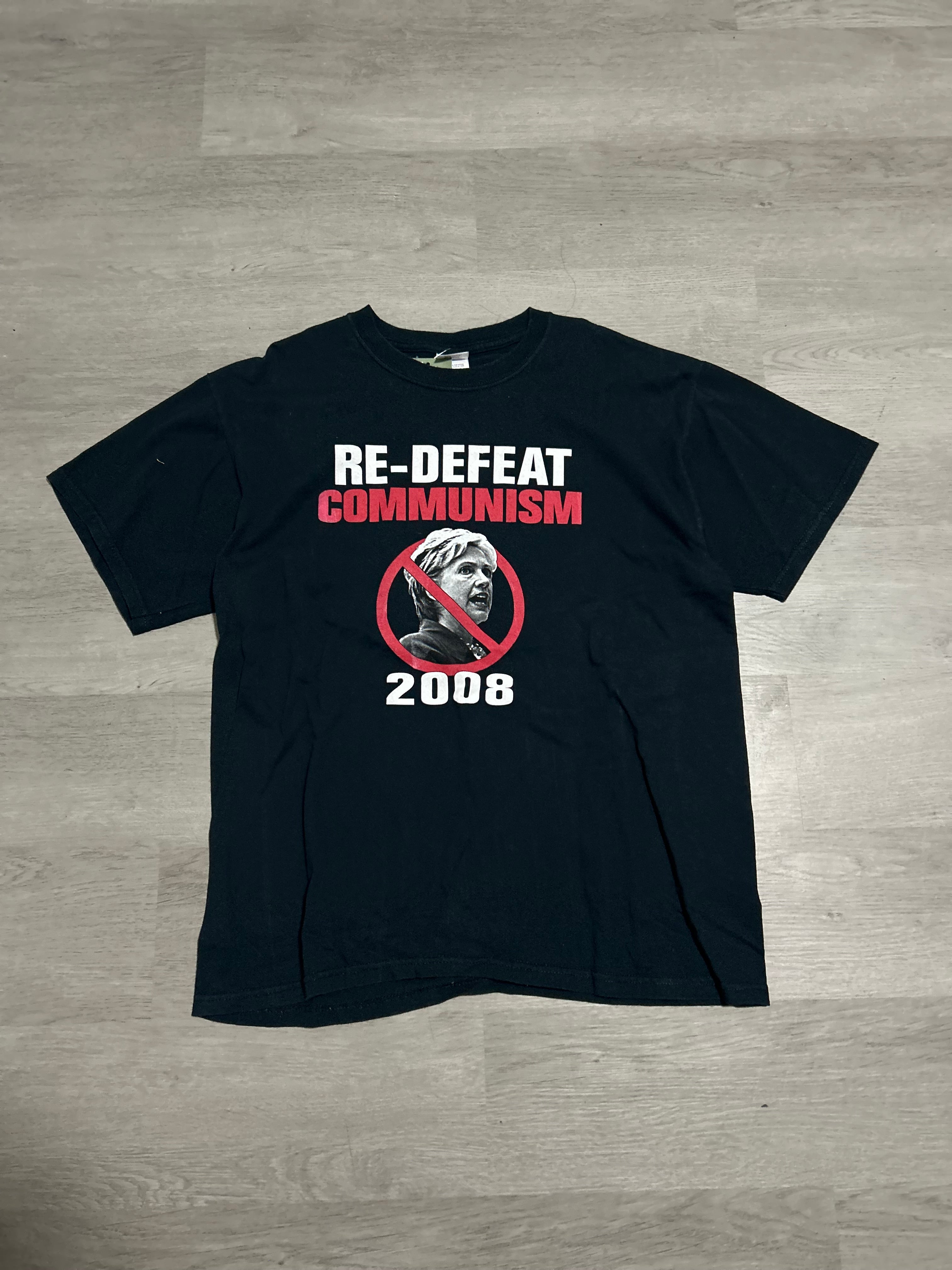 Black Re-Defeat Communism Tee
