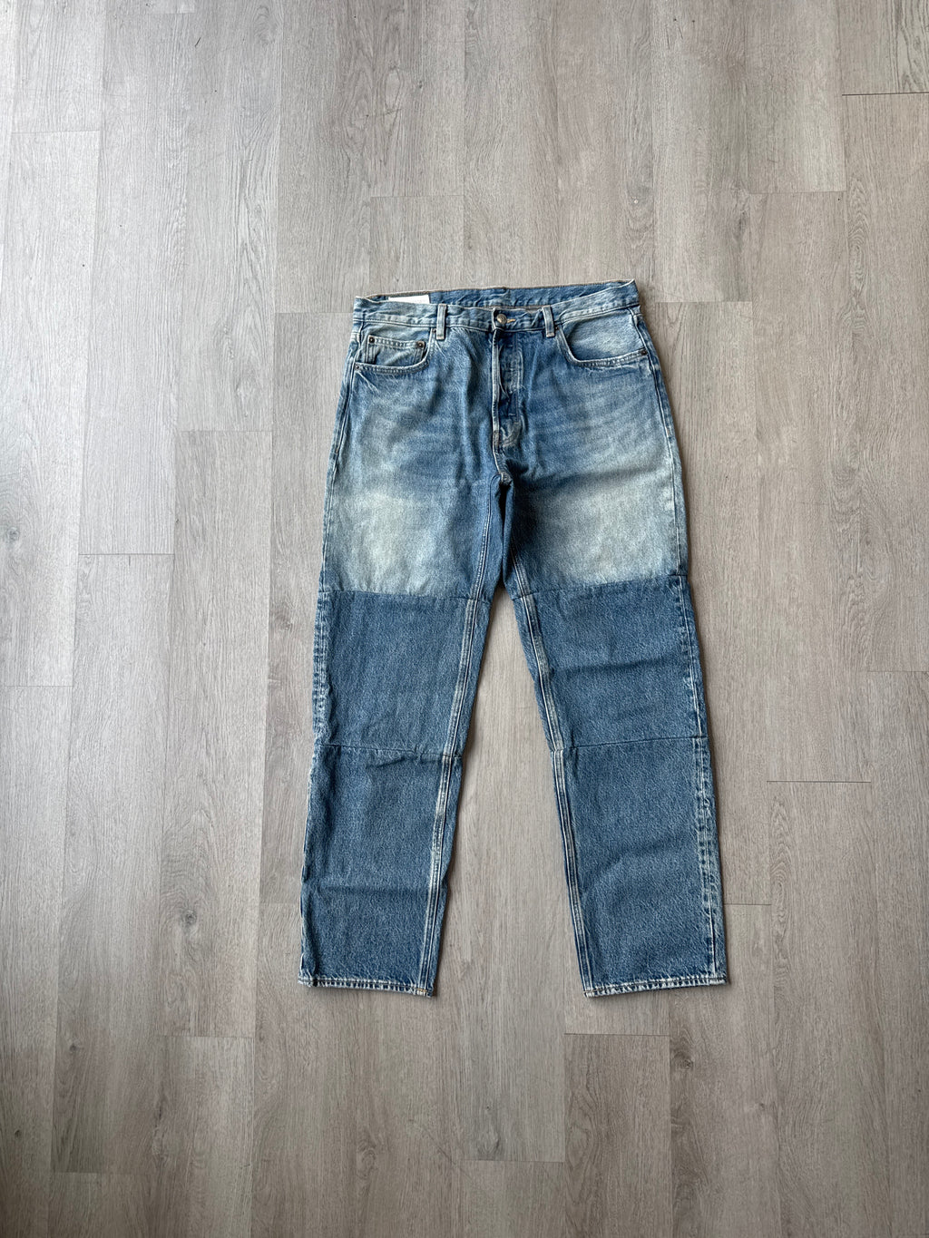 Zara Patchwork Relaxed Fit Denim Jeans