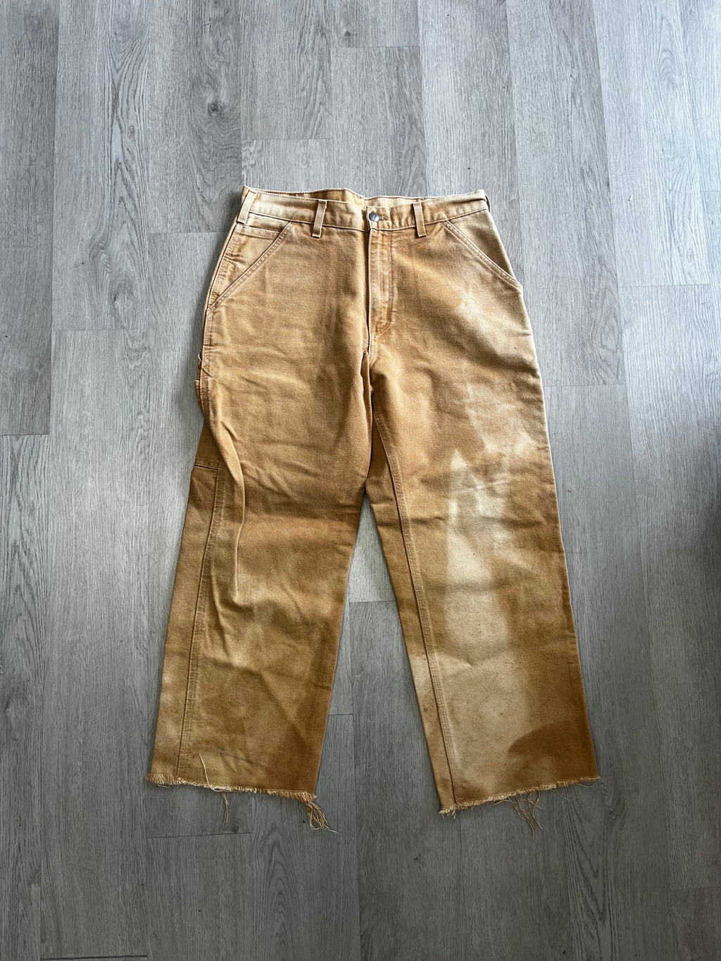 Vintage Sun-Faded Carhartt Tan Carpenter Pants