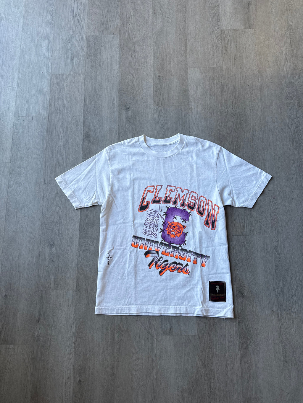 Travis Scott x Mitchell & Ness Clemson University Tigers Hand-Drawn Tee