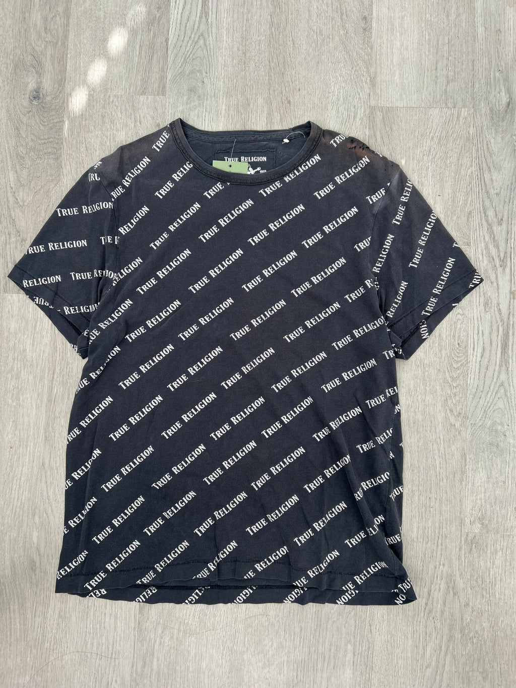 Black True Religion Print Tee