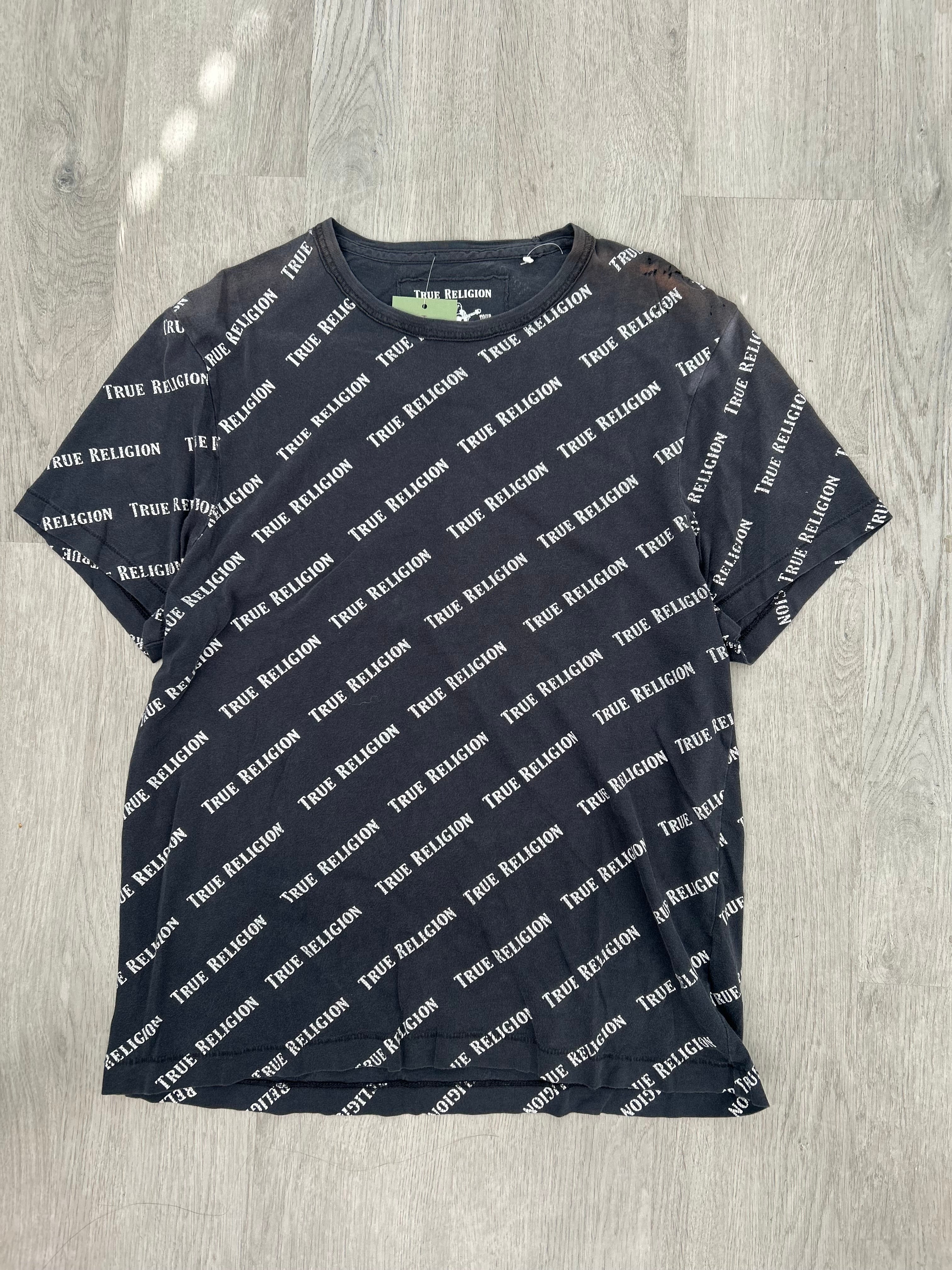 Black True Religion Print Tee