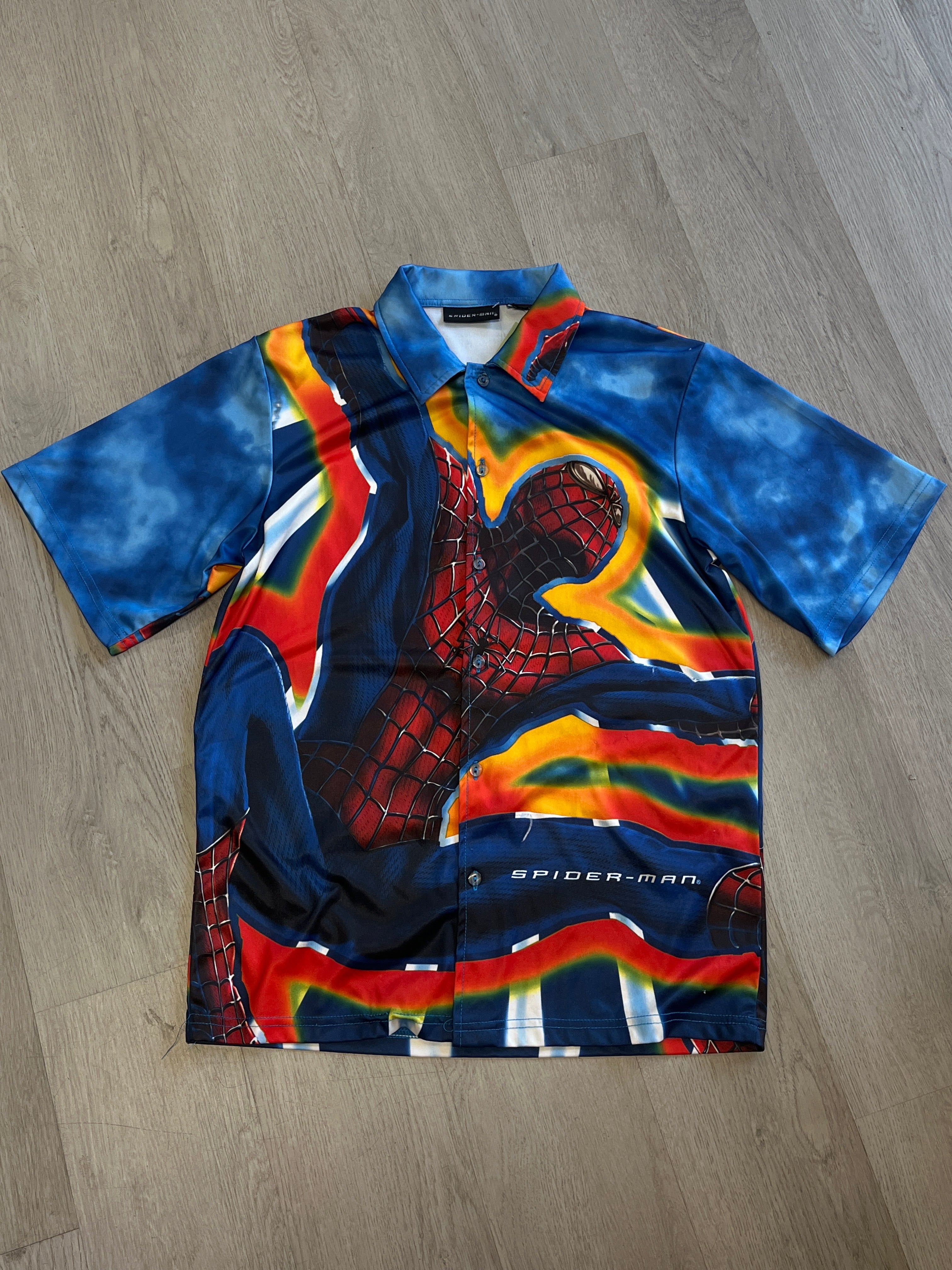 Vintage Spider-Man AOP Button Up Shirt
