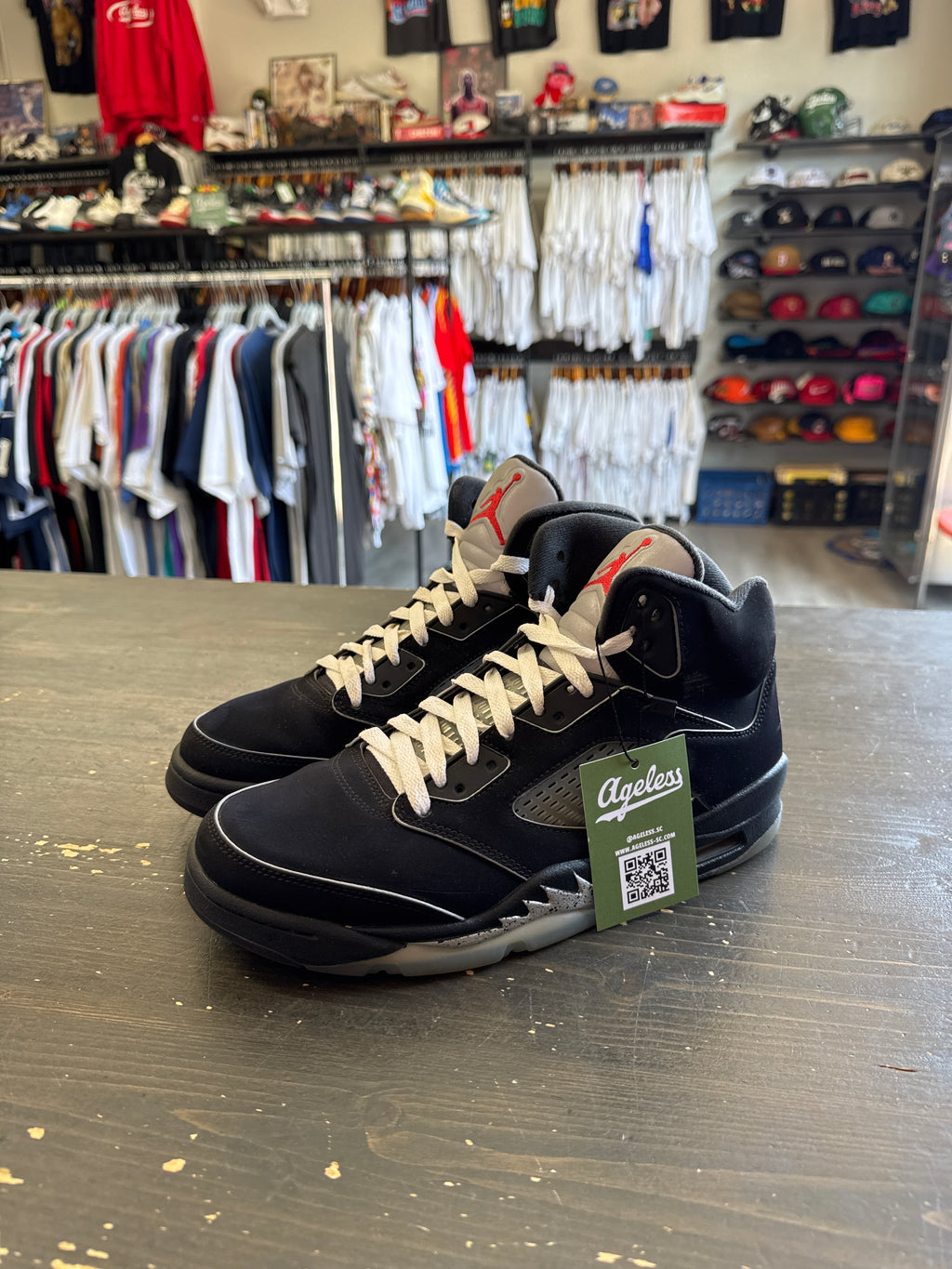 Pre-owned Jordan Retro 5 Black Metallic Reimagined