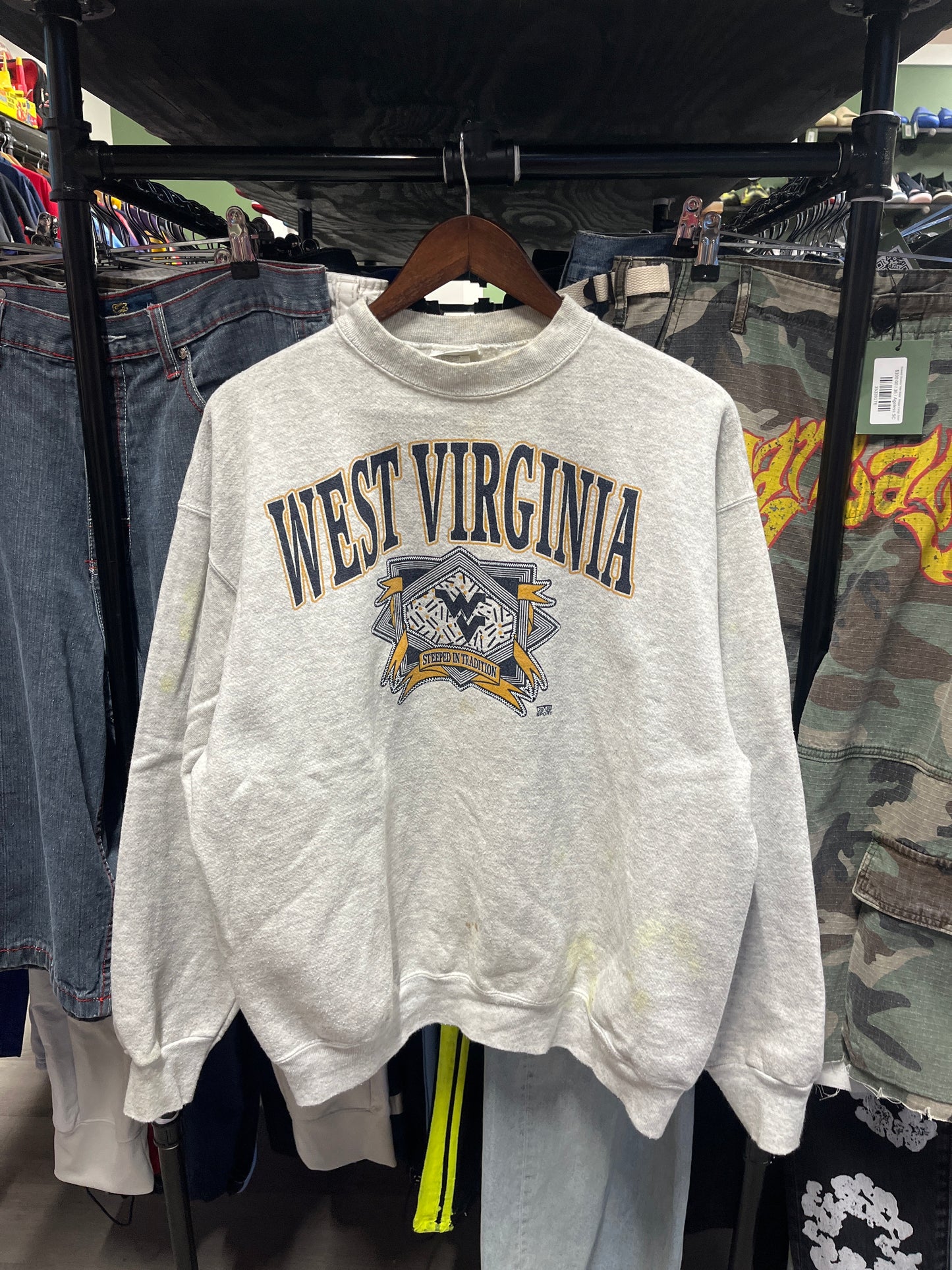 Vintage Grey University of West Virginia Sweatshirt