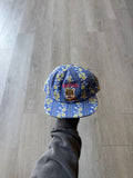 Supreme Flower Jacquard 5-Panel Blue Snapback Hat