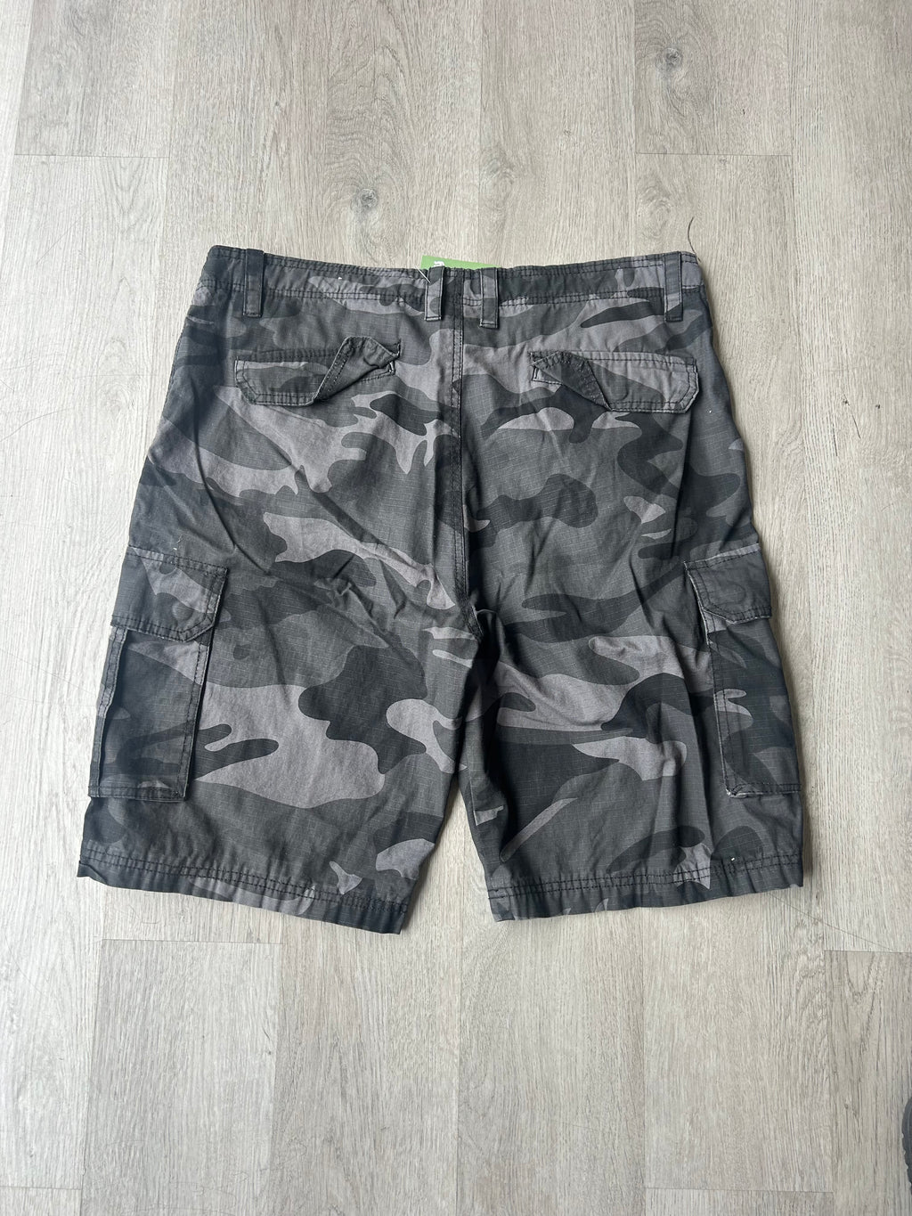 Black Military Camo Shorts
