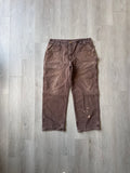 Vintage Carhartt Distressed Brown Carpenter Dungaree Fit Pants