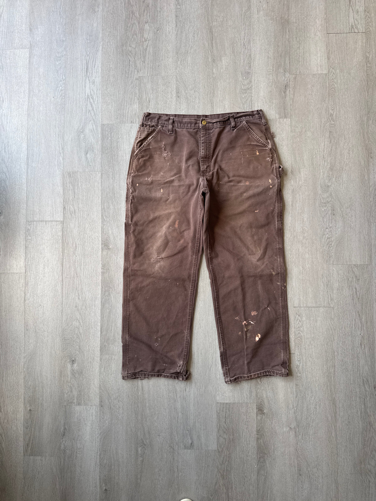 Vintage Carhartt Distressed Brown Carpenter Dungaree Fit Pants
