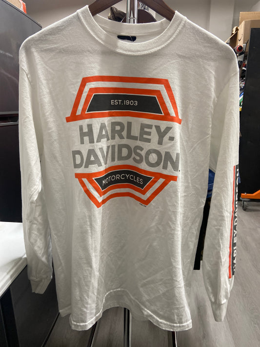 Harley Davidson White Long Sleeve Tee