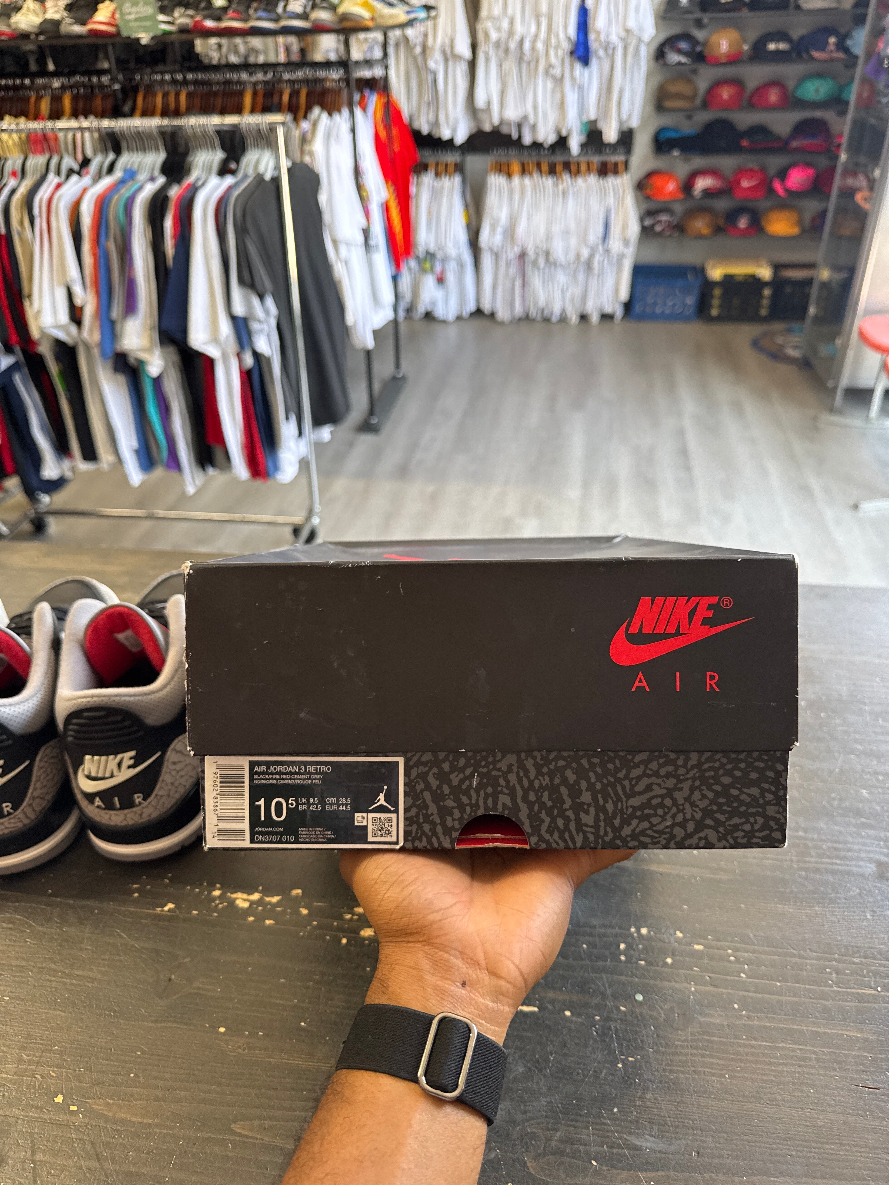 Pre-owned Jordan Retro 3 Black Cement (2024)