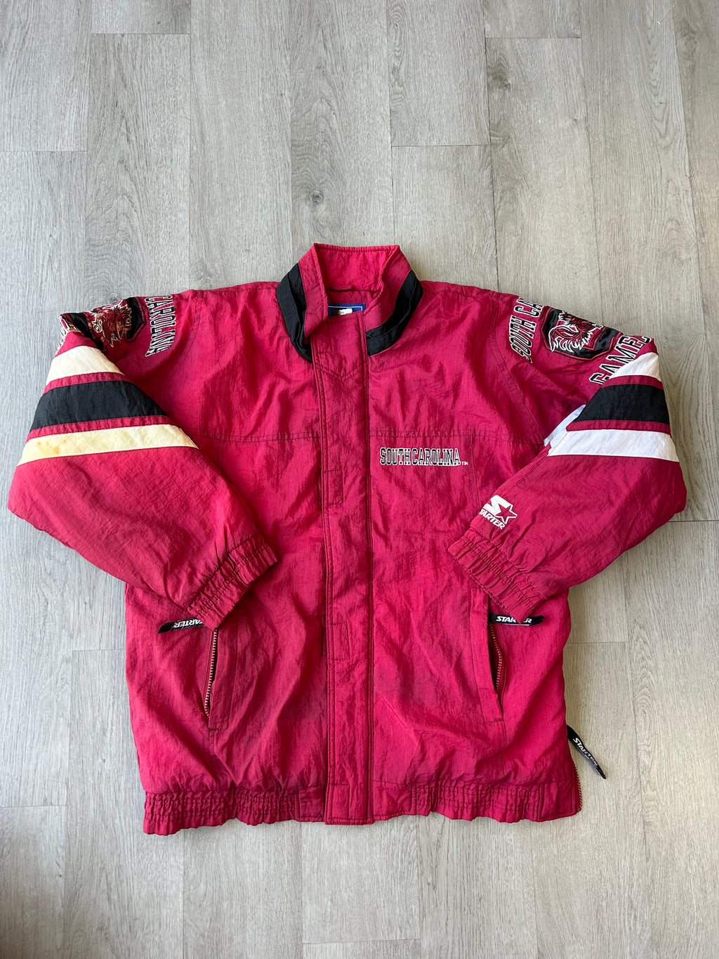 Vintage 1990s Starter South Carolina Gamecocks Nylon warm-up Jacket