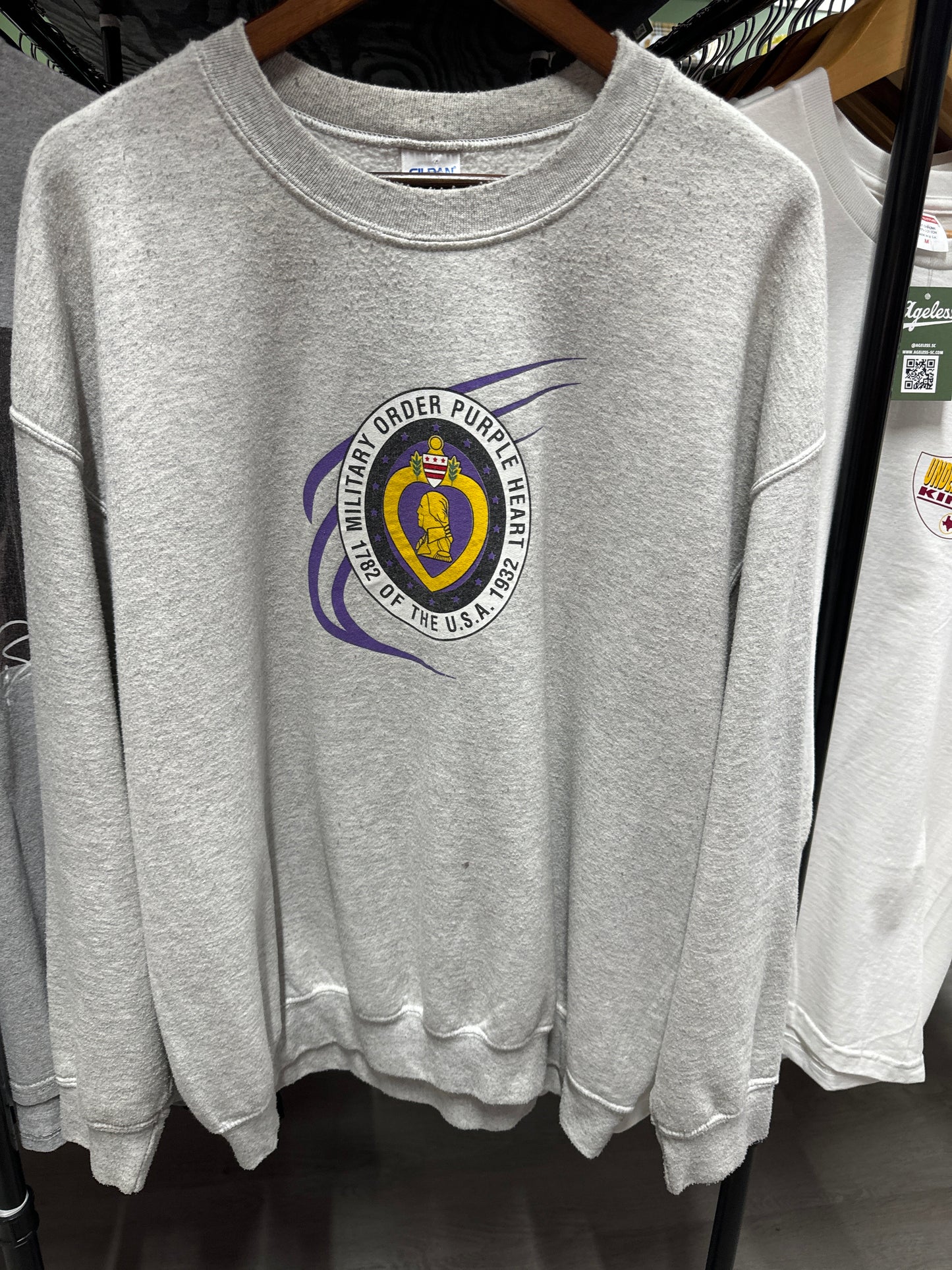 Military Purple Heart Grey Sweatshirt