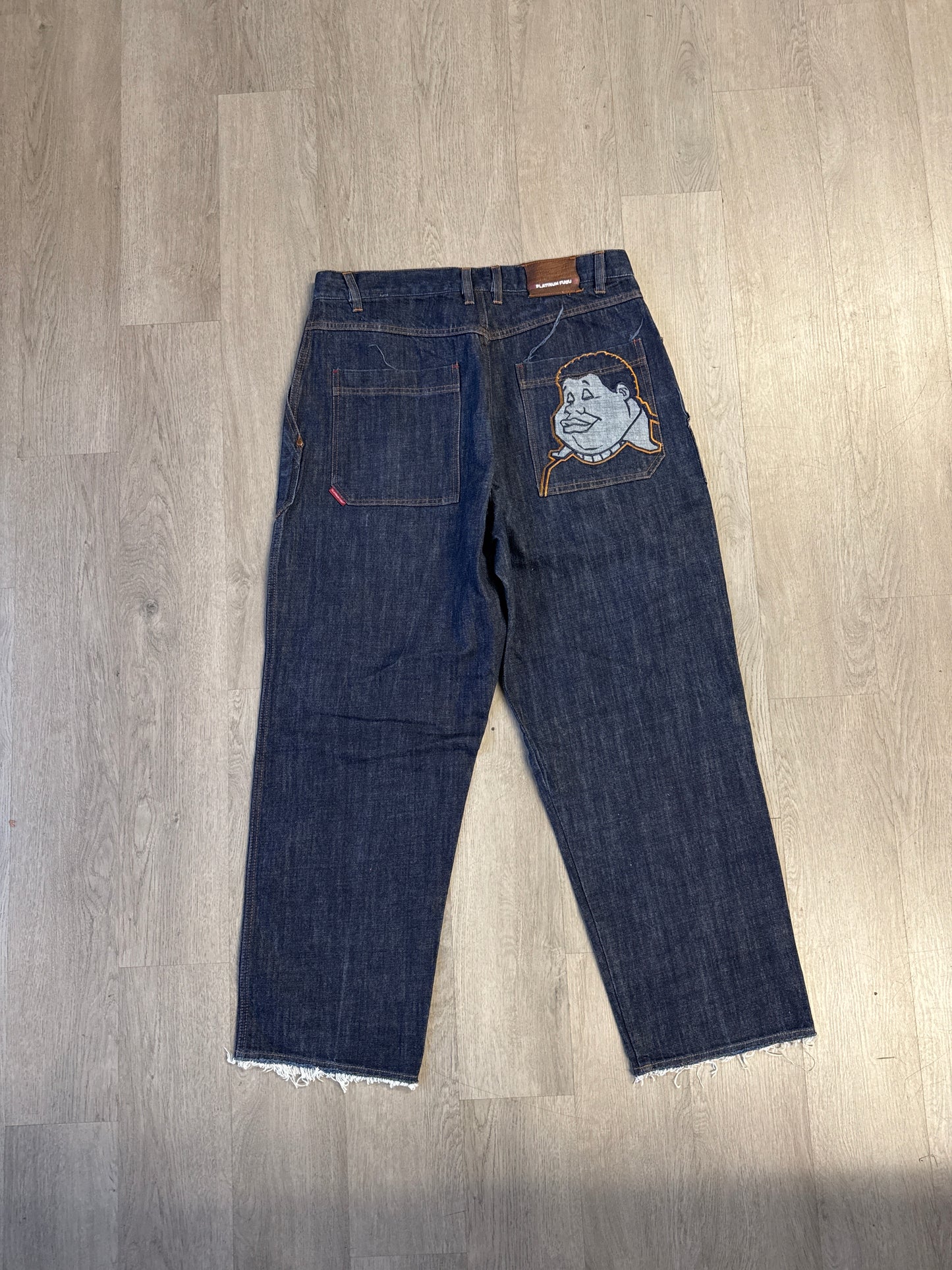 Vintage Y2K Platinum Fubu Fat Albert Baggy Denim Jeans
