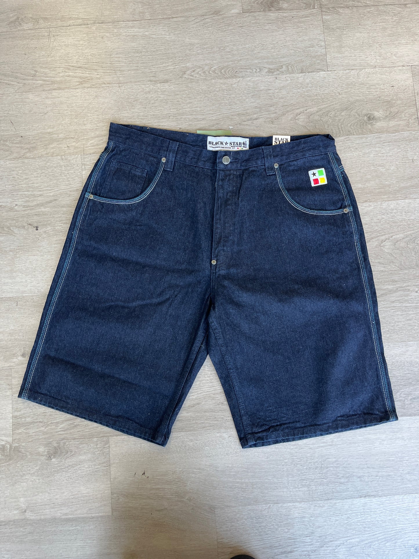 Black Star Denim Shorts