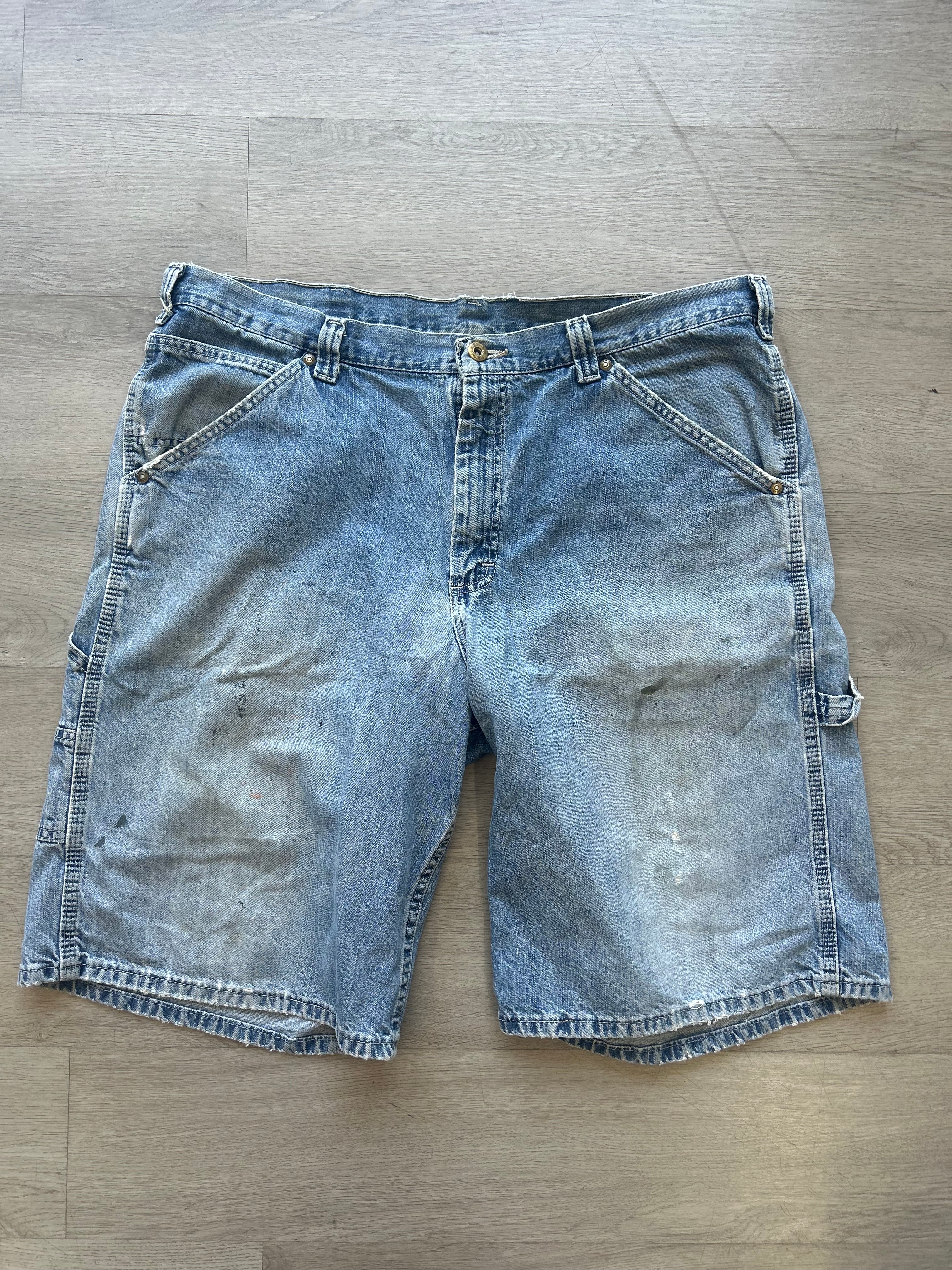 Lee Dungarees Light Blue Carpenter Jean Shorts Jorts