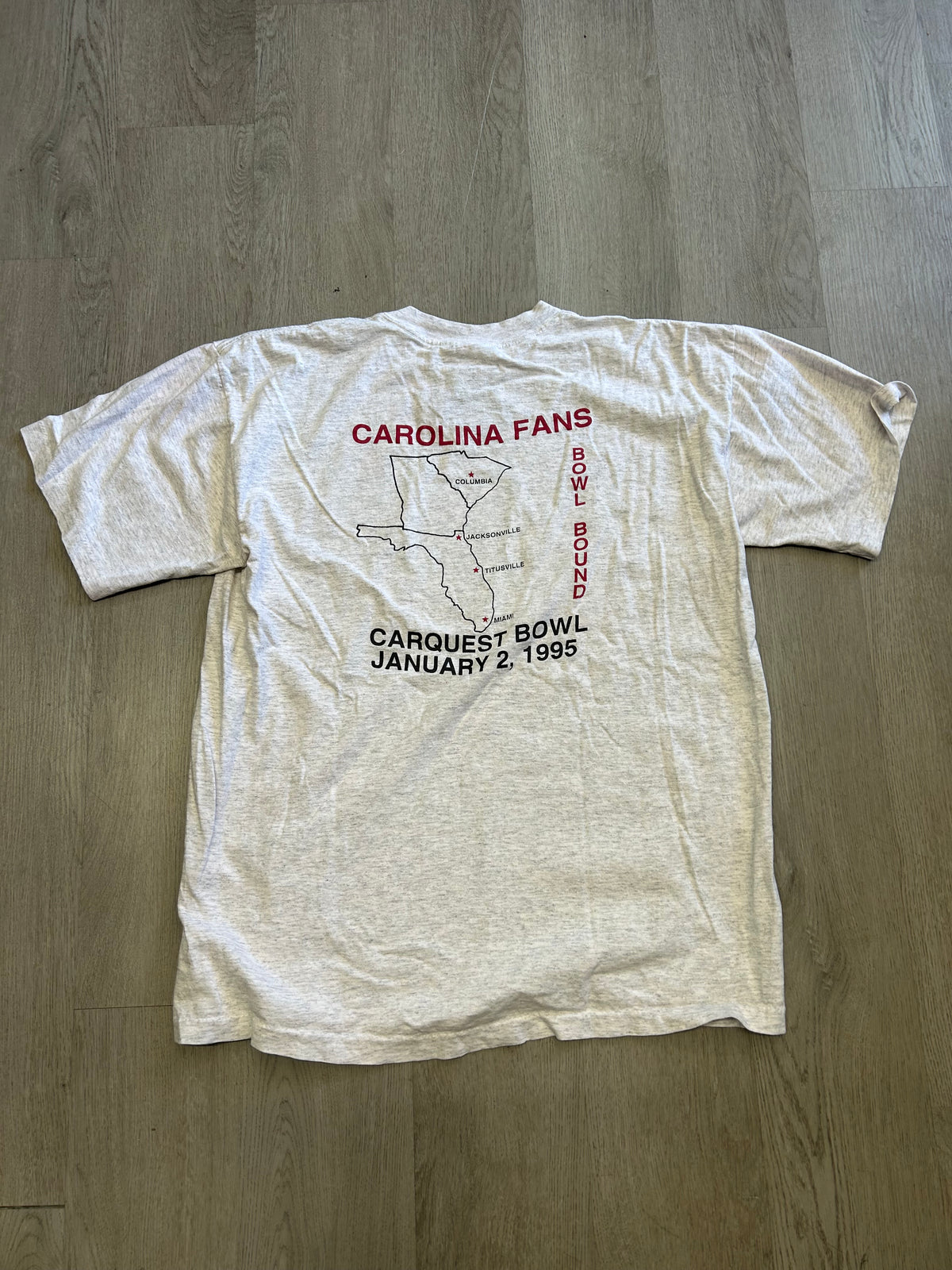 Vintage 90s University of South Carolina Vs West Virginia Tee