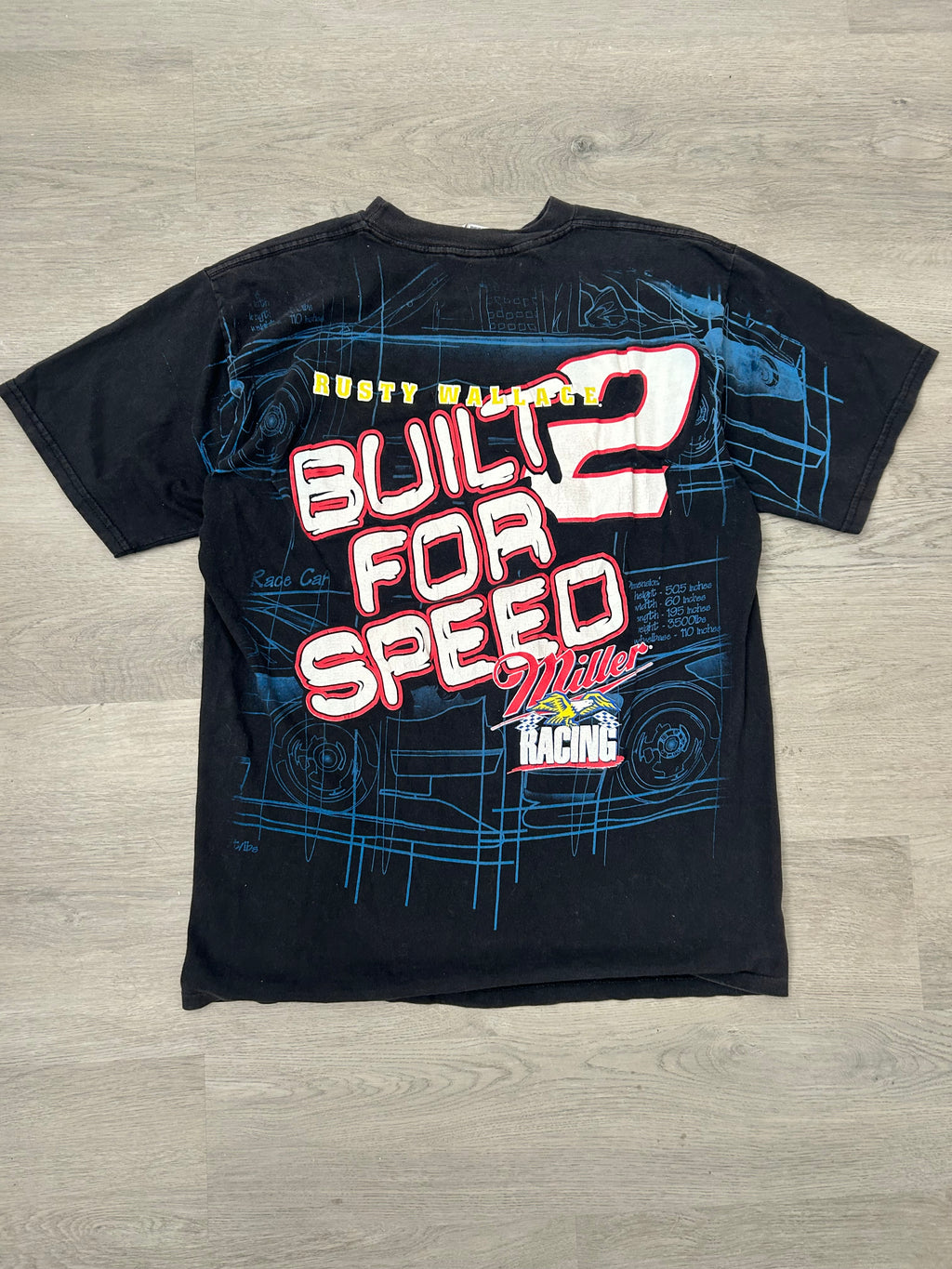Black Built For Speed 2 Tee