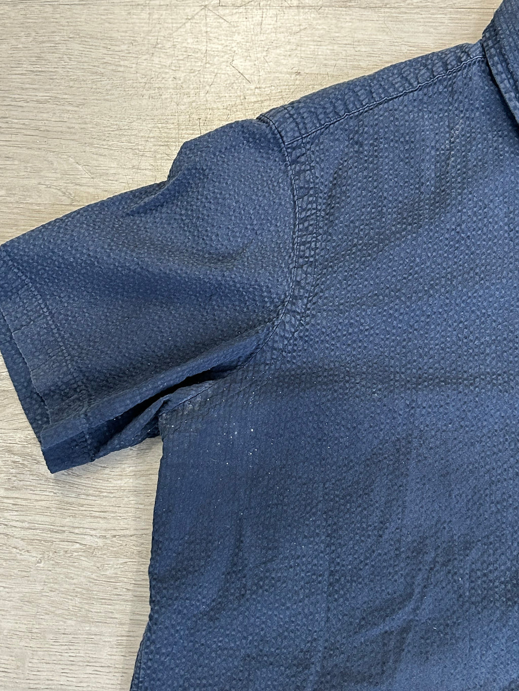 Ralph Lauren Navy Blue Linen Button Up Shirt