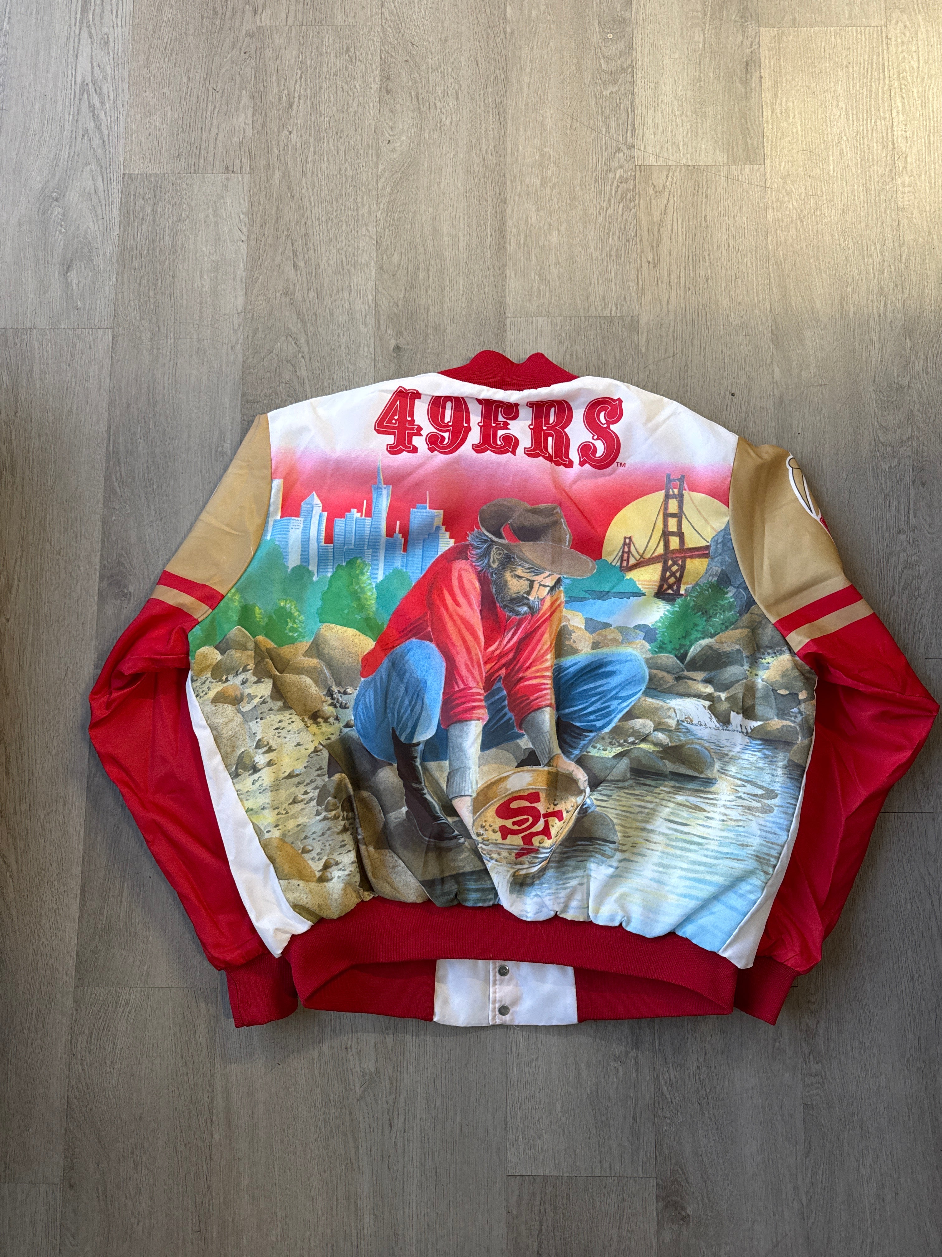 Vintage 90s Chalk Line Winning Ways San Francisco 49ers NFL Bomber Jacket