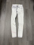 Y2K Womens Raw Blue Skinny Jeans