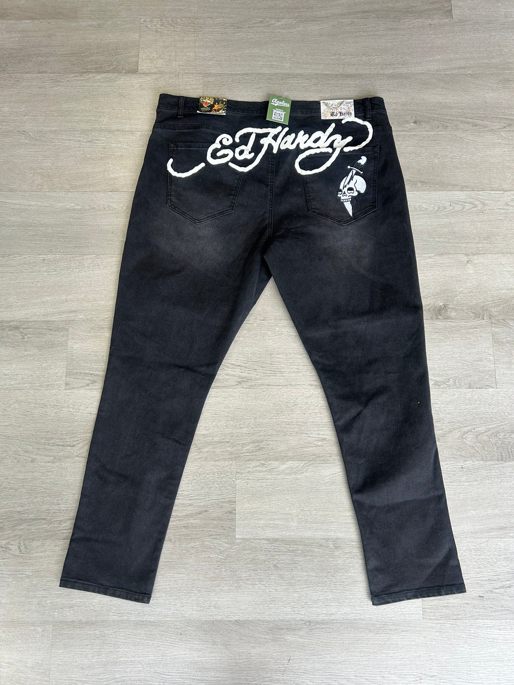 Vintage Ed Hardy Dagger Skull Slim Skinny Jean