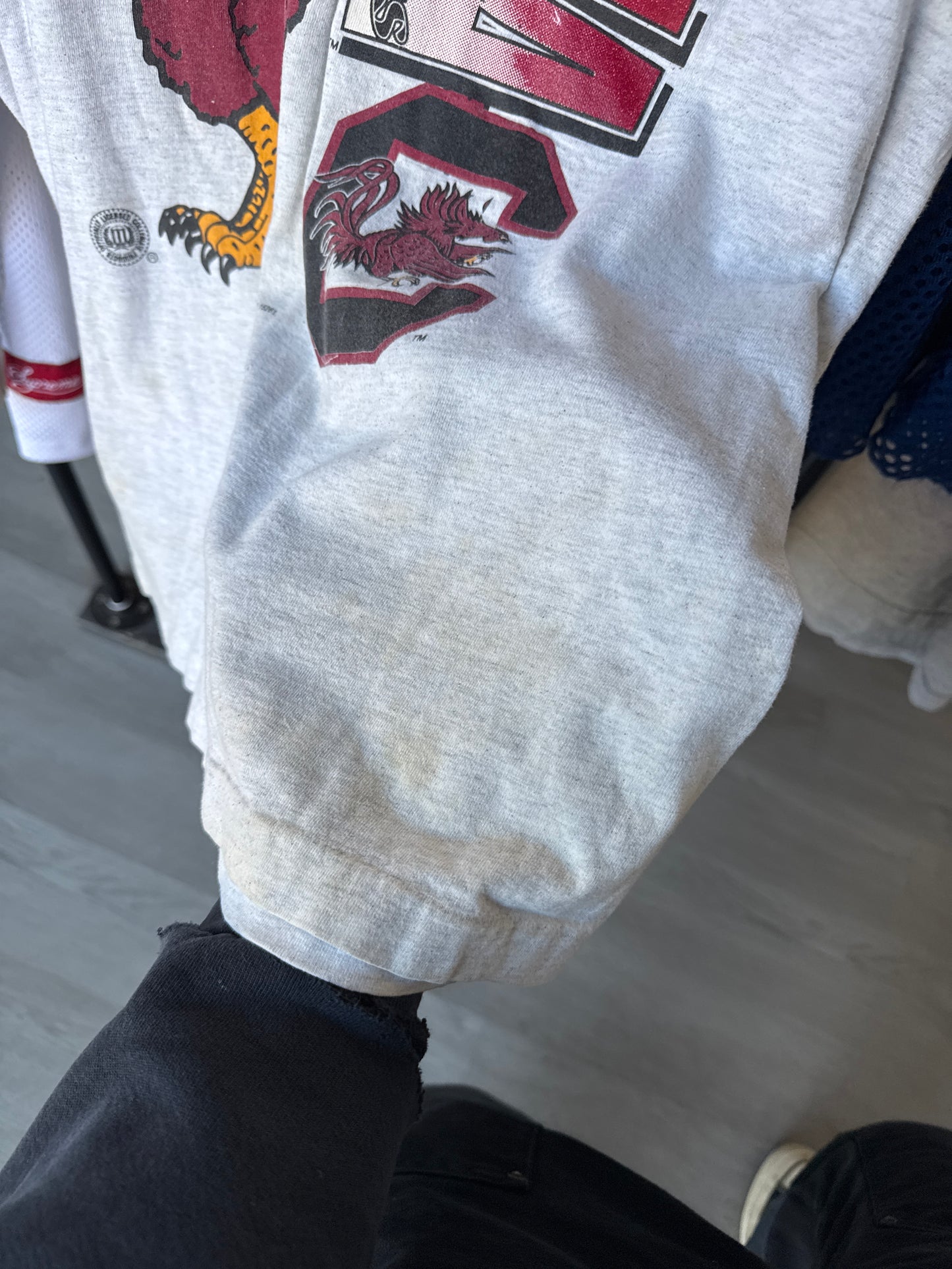 Vintage 1993 The University Of South Carolina Gamecocks Hooded Long Sleeve