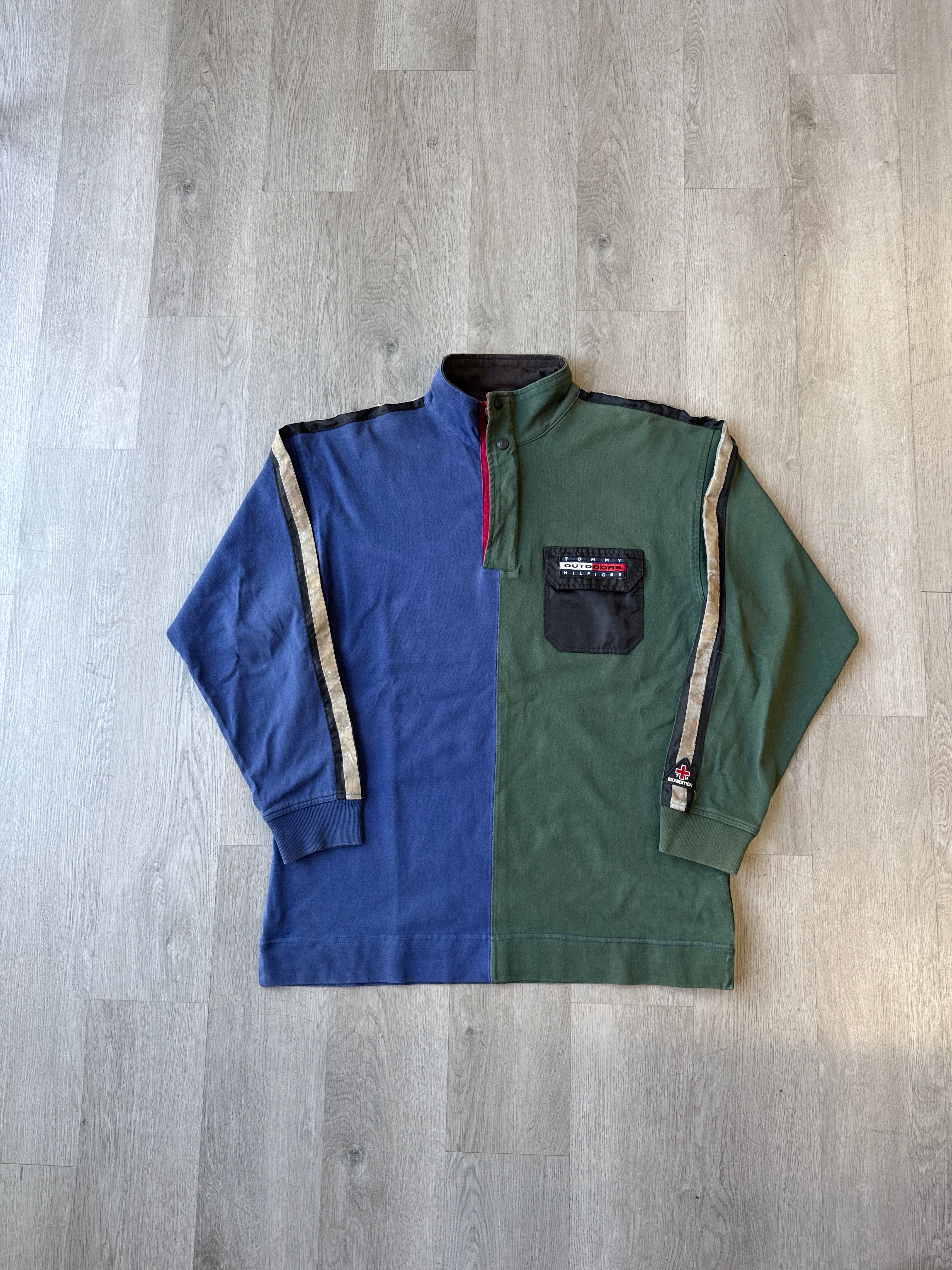 Vintage Tommy Hilfiger Outdoors Rugby Colorblock Sport Polo Stadium Expedition