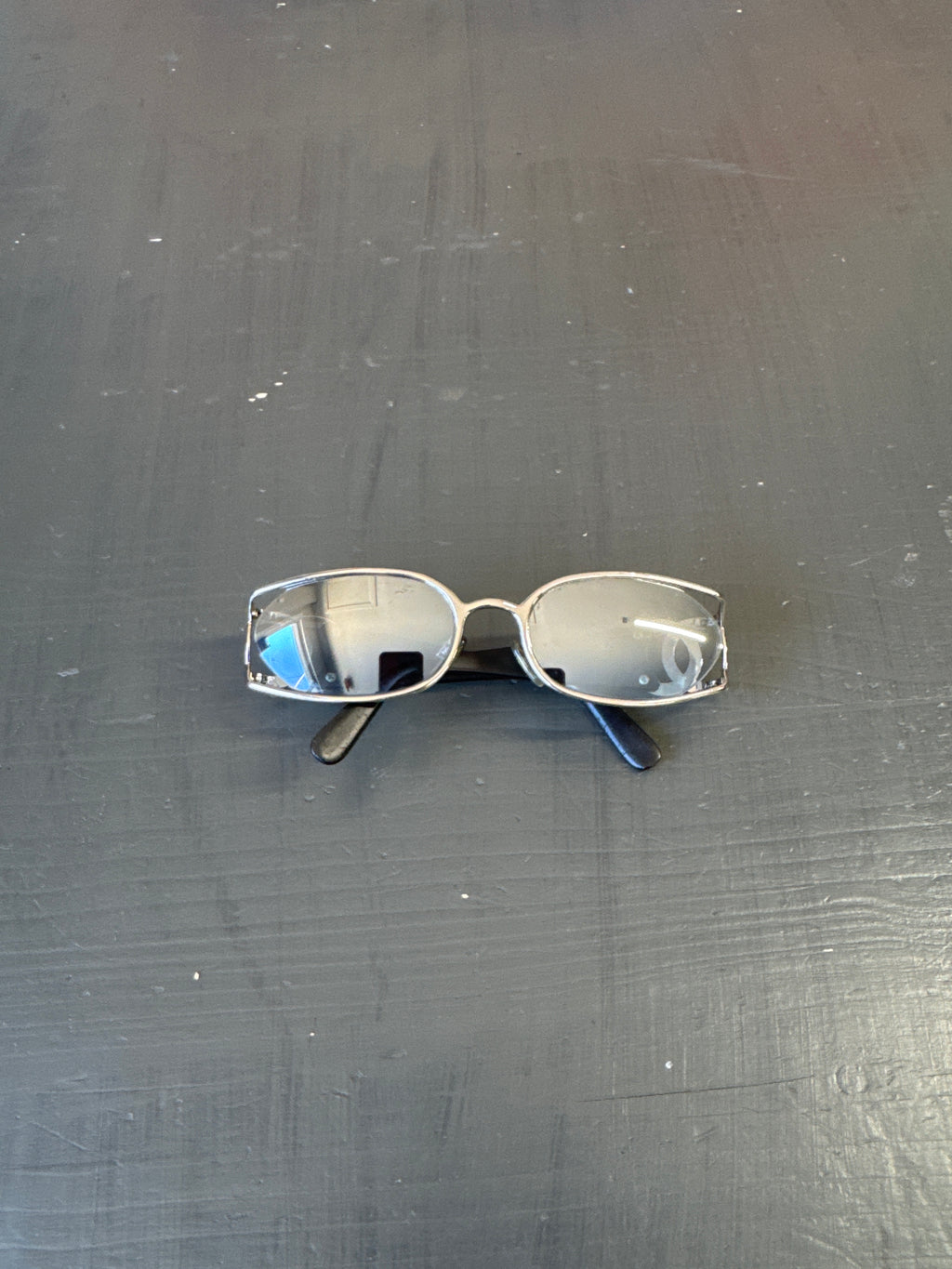 Vintage 90s Hip Hop Style Blue Tint Shades Glasses