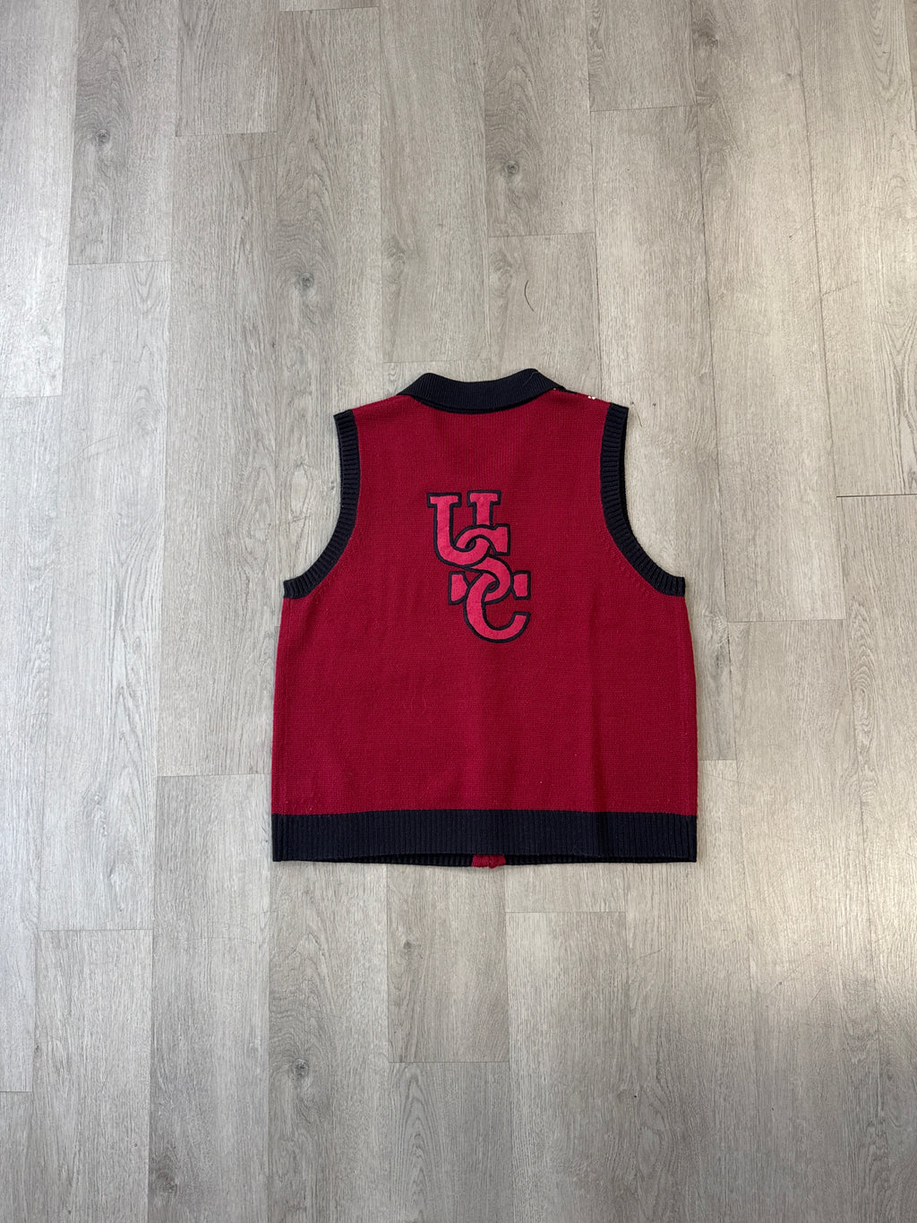 Vintage University Of South Carolina Gamecocks Full Zip Sweater Vest