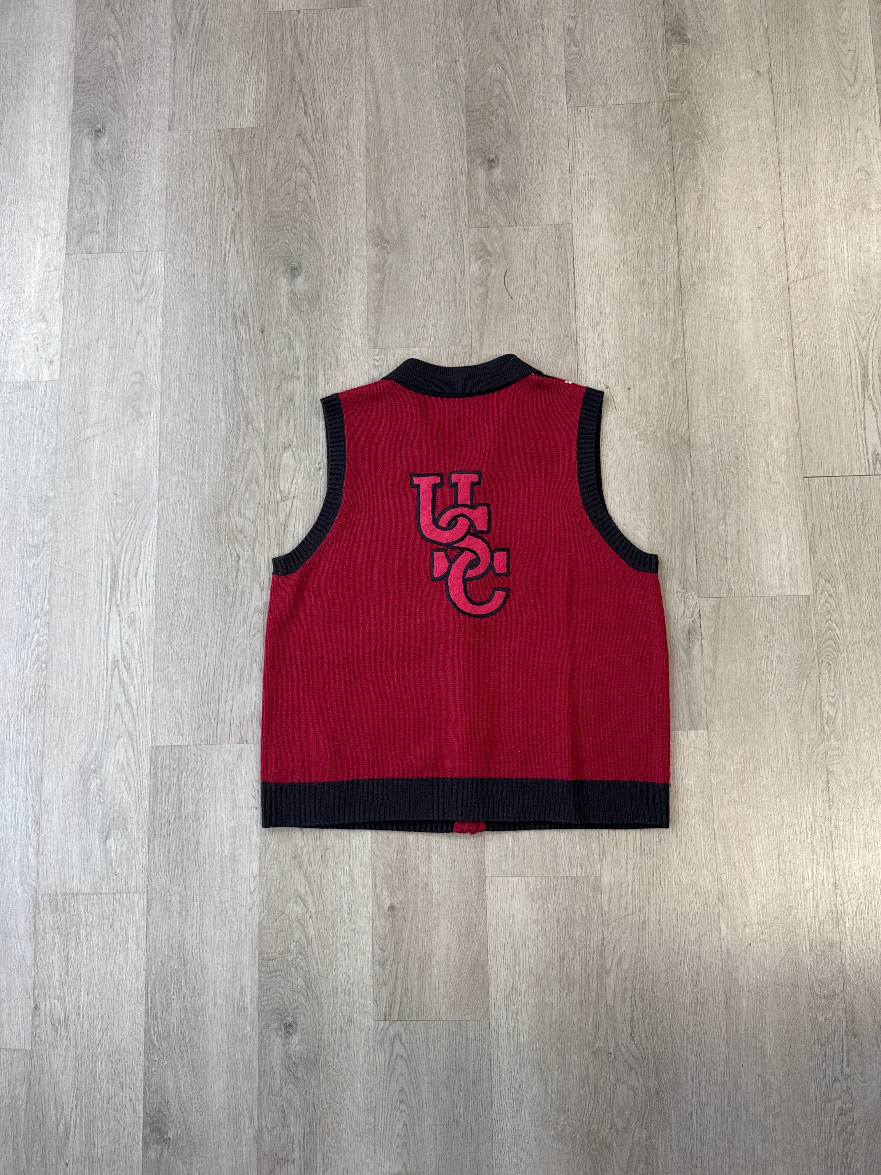 Vintage University Of South Carolina Gamecocks Full Zip Sweater Vest
