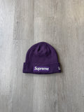 Supreme New Era Box Logo Dark Purple Beanie (FW23)