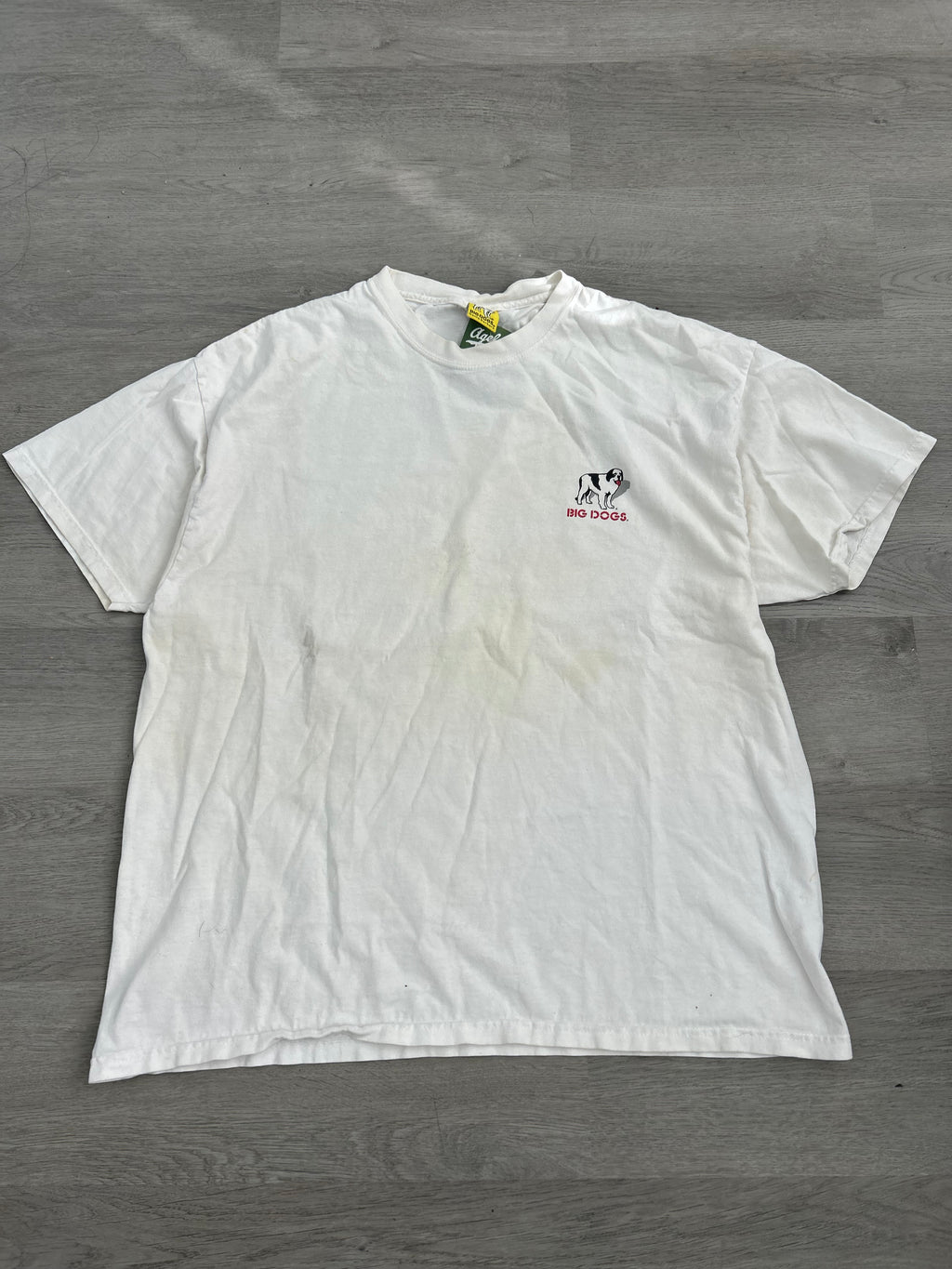 Vintage White Dogs In Black Tee