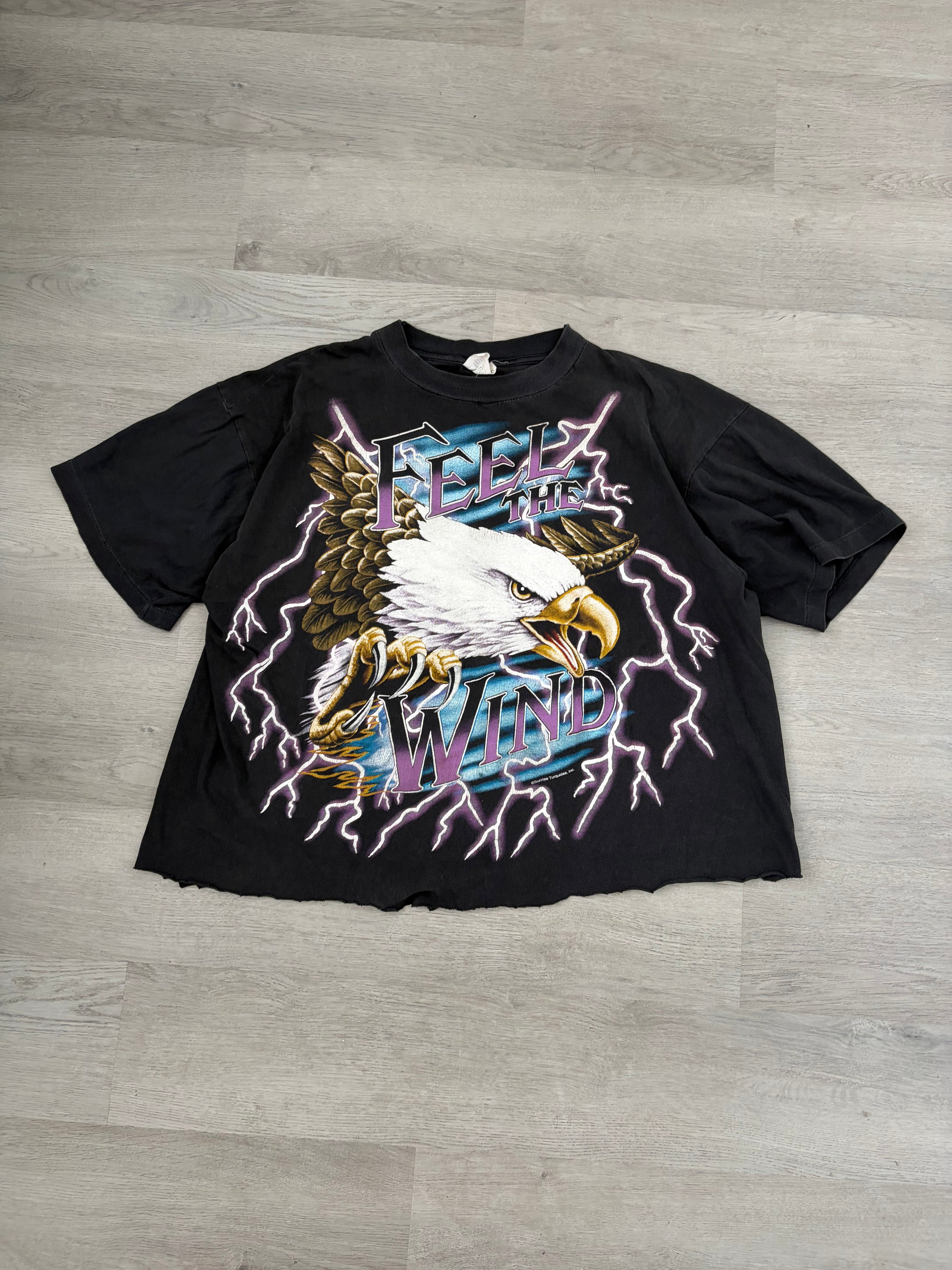 Vintage American Thunder Eagle Lightning Graphic Tee