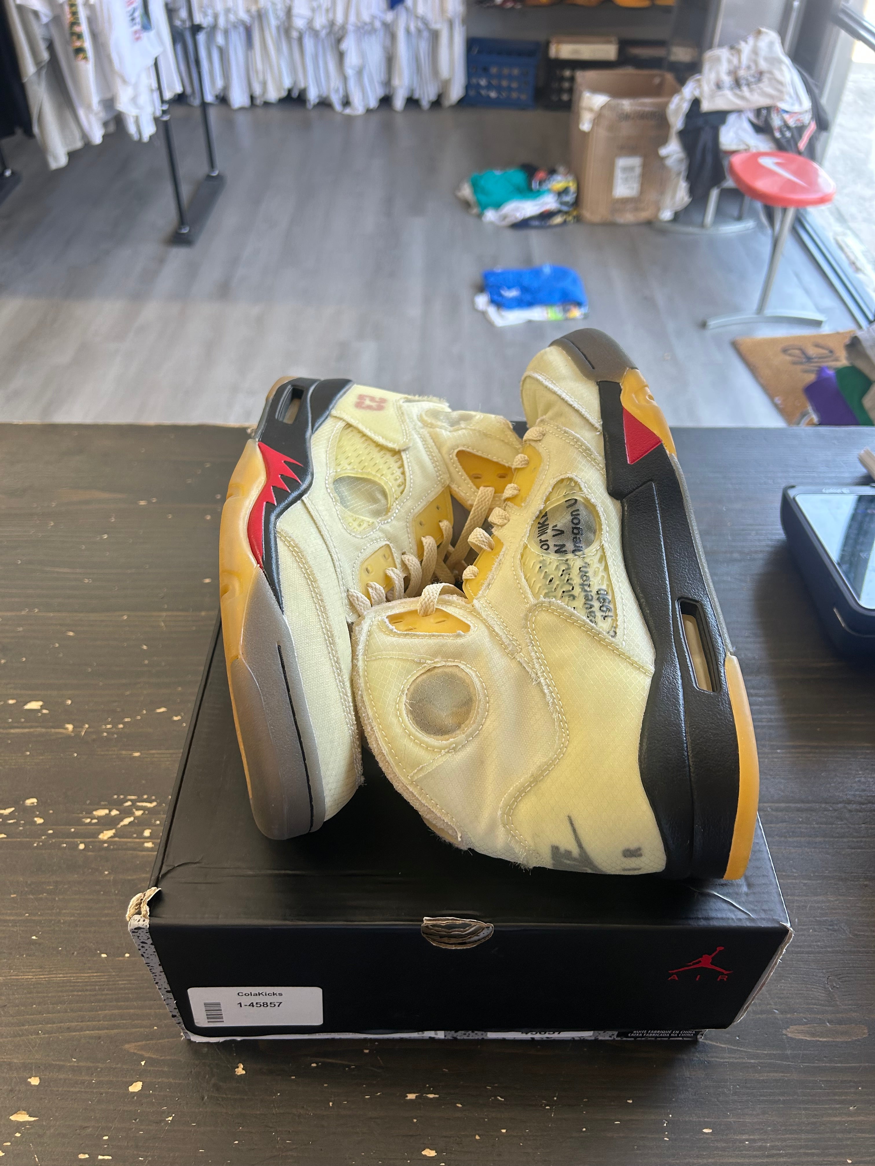 Pre-Owned Jordan 5 Retro Off-White Sail