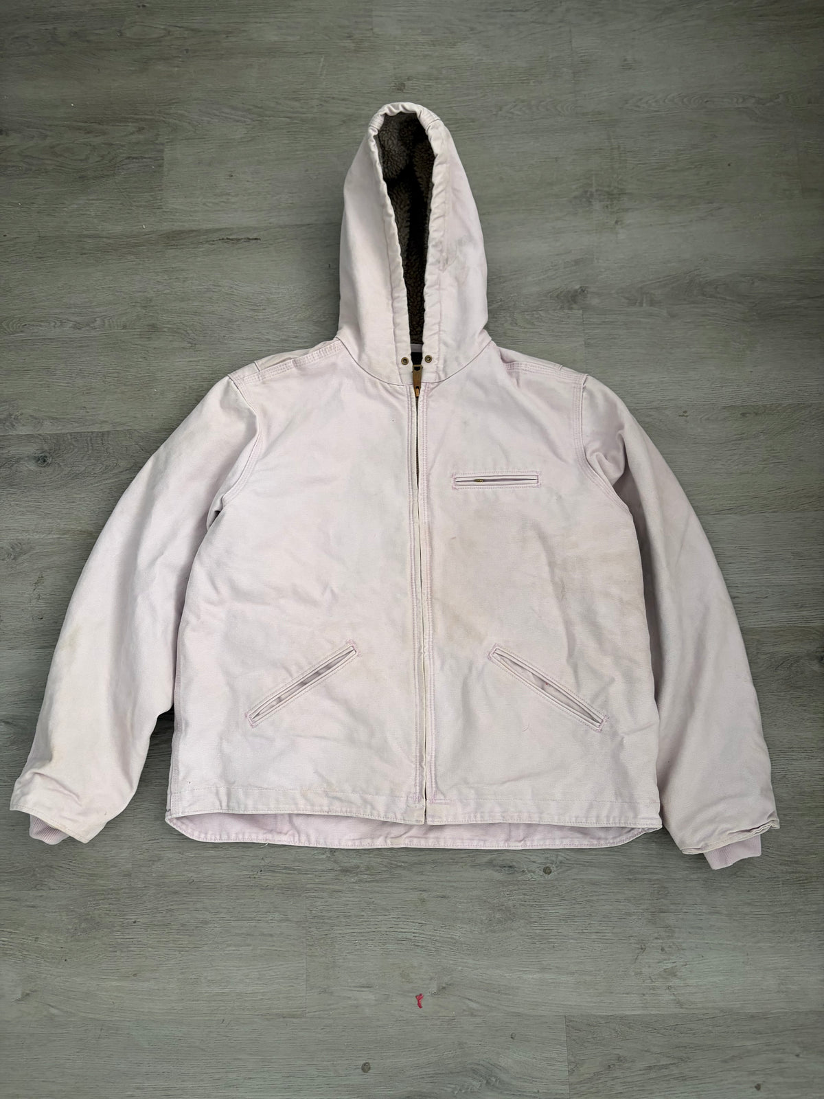 Vintage Pink Carhartt Women's Hooded Canvas Jacket