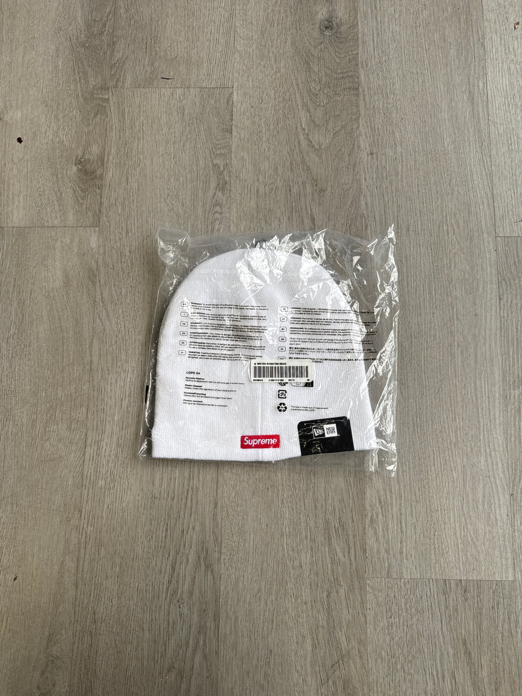 Supreme New Era Rhinestone White Beanie