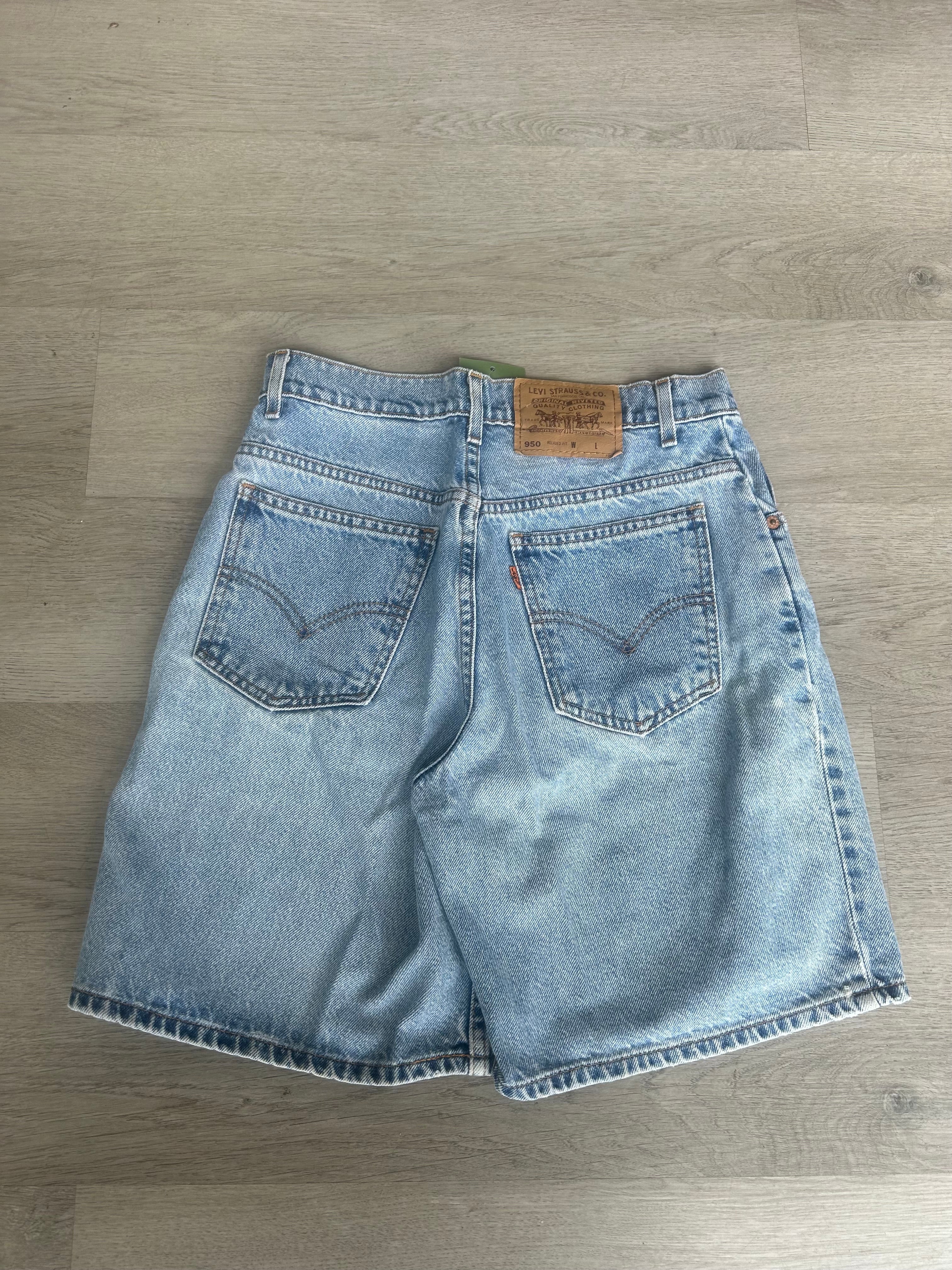 Women’s Orange Tab Jean Shorts