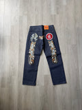 Evisu Embroidered Japanese Art Selvedge Denim Jeans