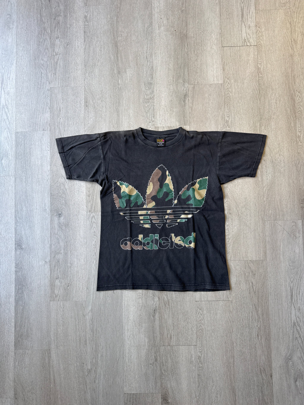 Vintage Adidas Addicted Parody Tee
