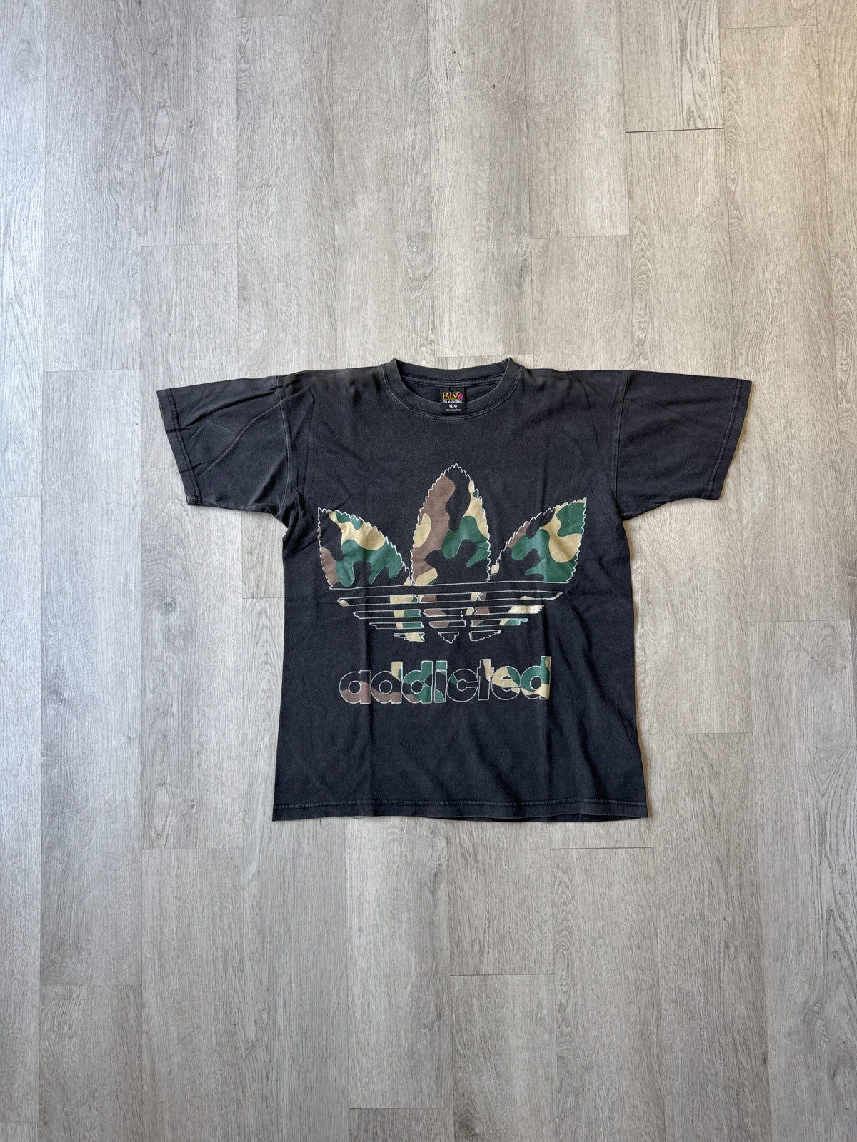 Vintage Adidas Addicted Parody Tee