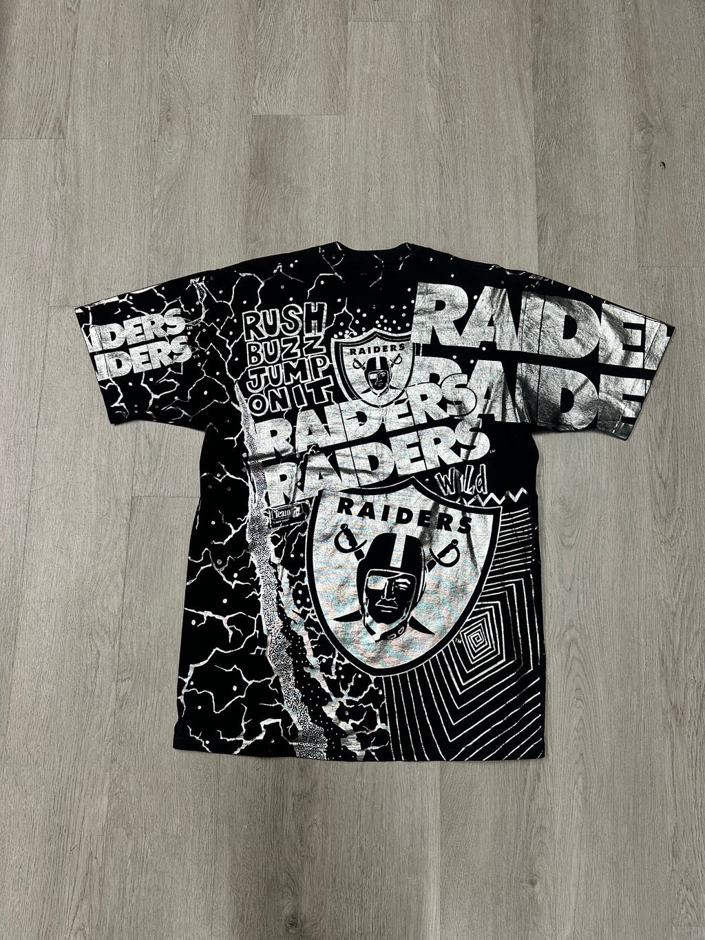 Vintage 90s NFL Las Vegas Oakland Raiders All Over Print Tee
