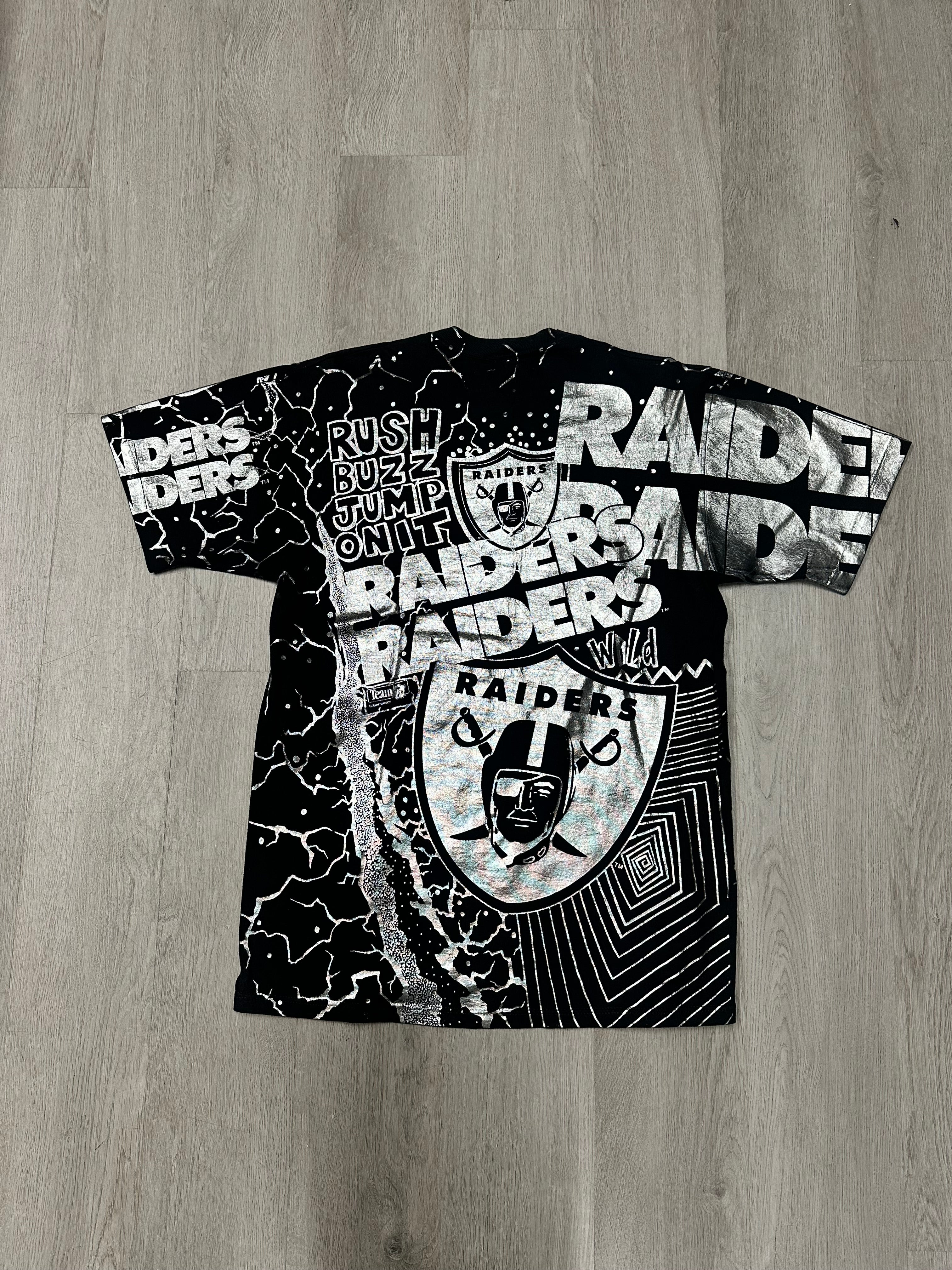 Vintage 90s NFL Las Vegas Oakland Raiders All Over Print Tee
