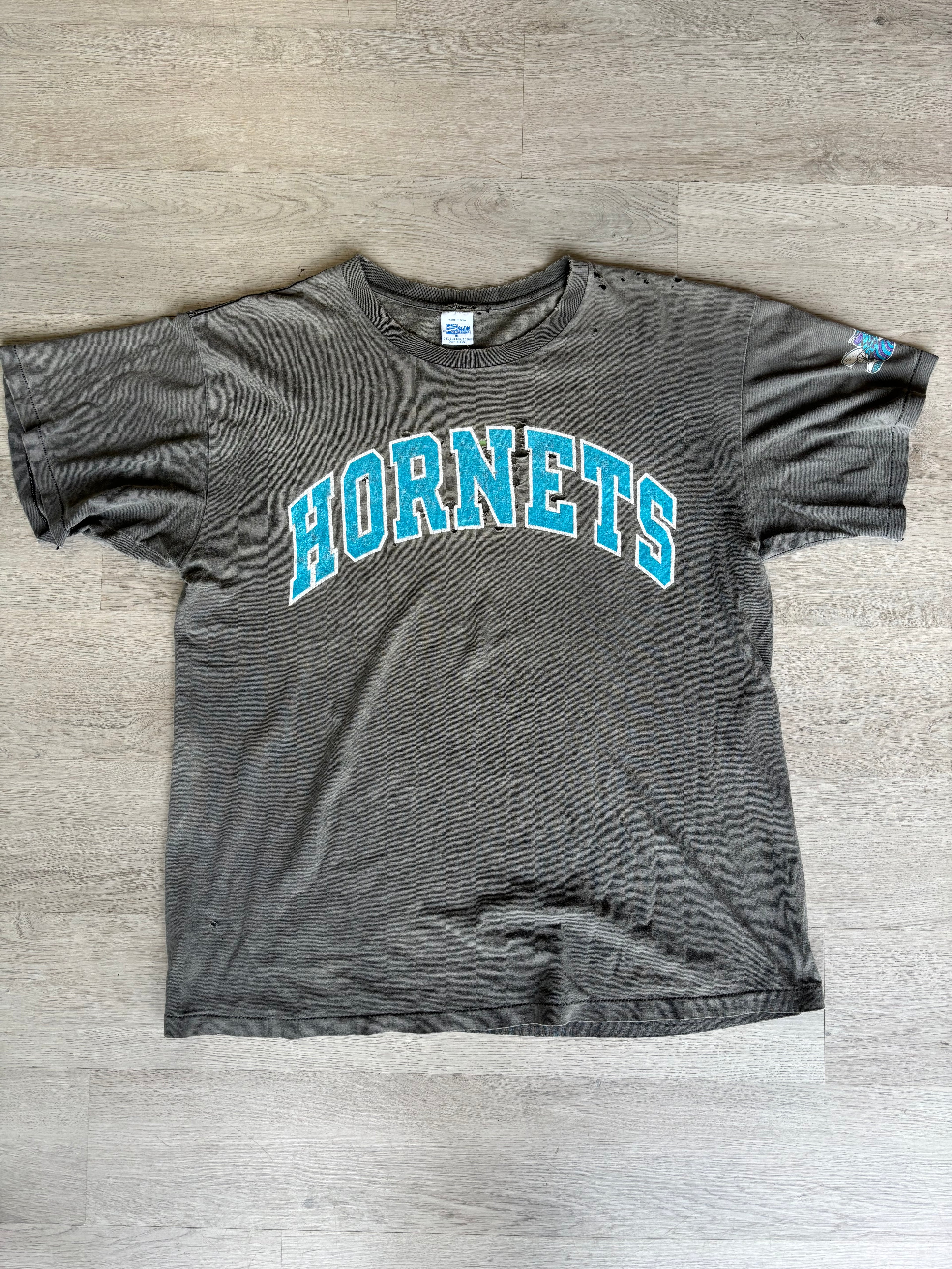 Vintage 1990s Charlotte Hornets Distressed Tee