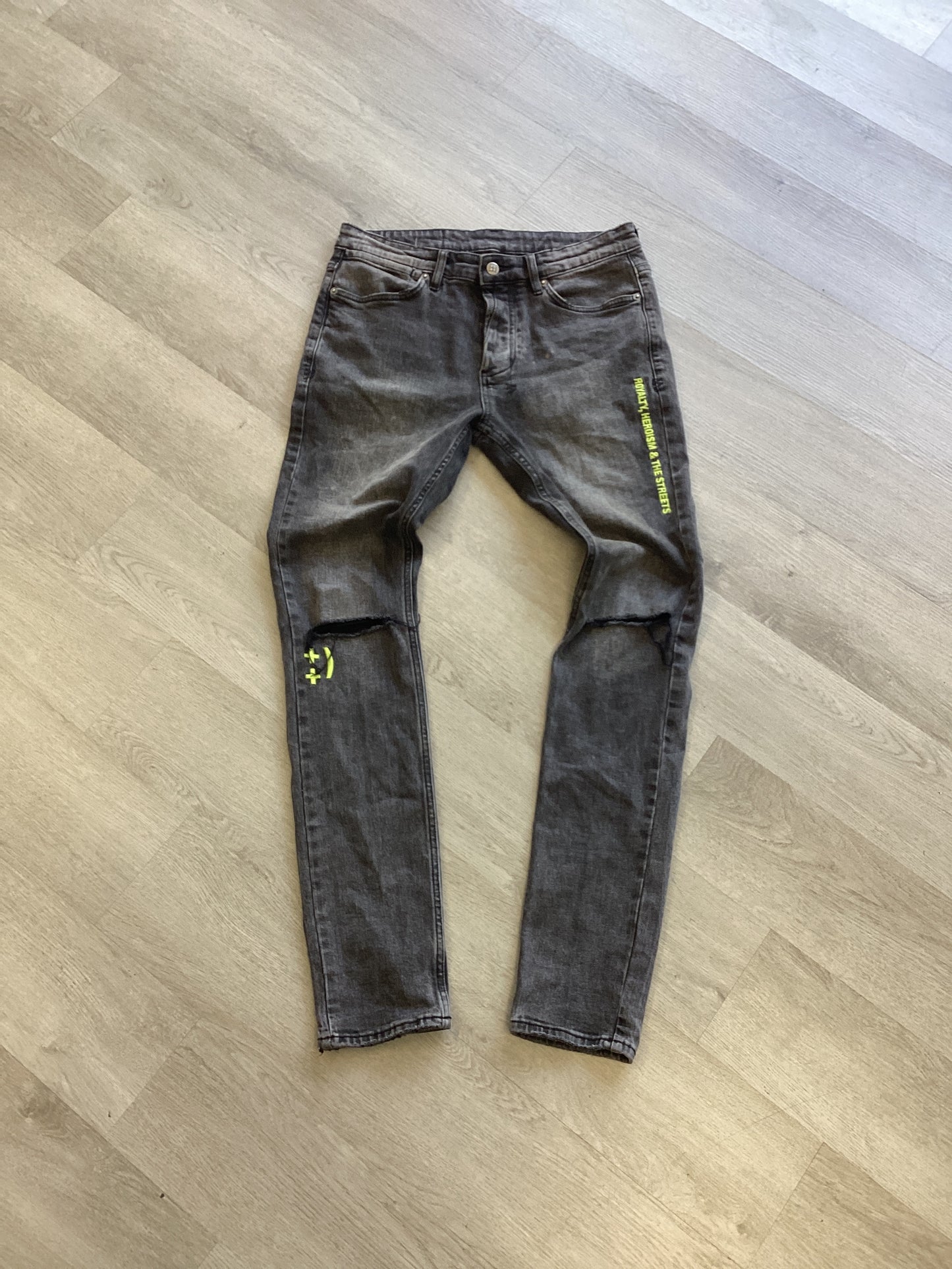 Ksubi Skinny Washed Black Denim Jeans